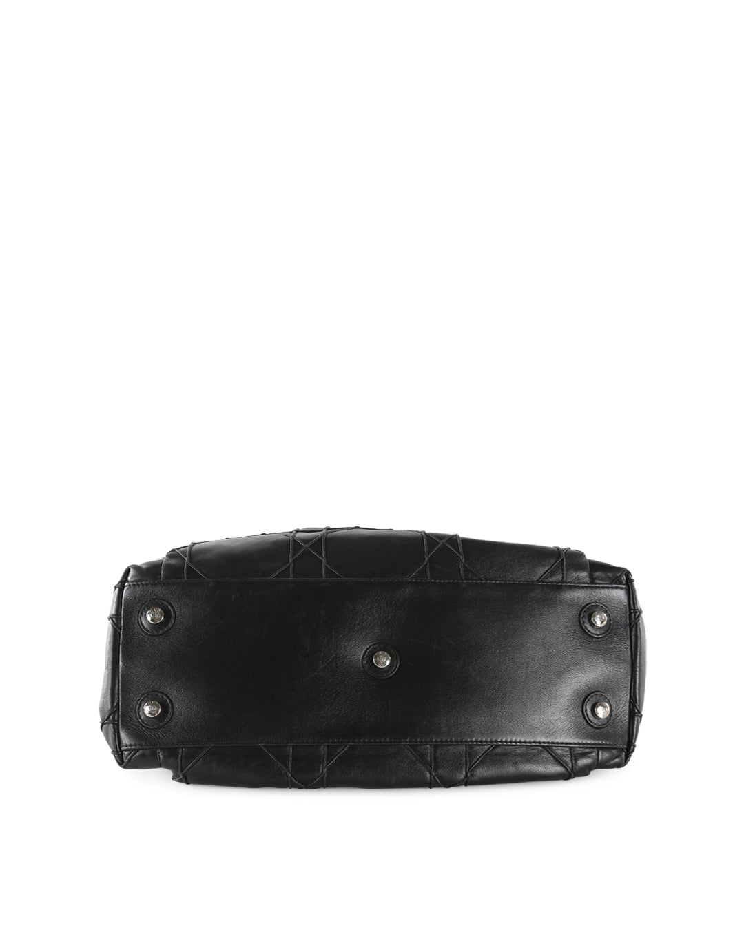 CHRISTIAN DIOR Black Cannage Leather Le Trente Hobo Bag