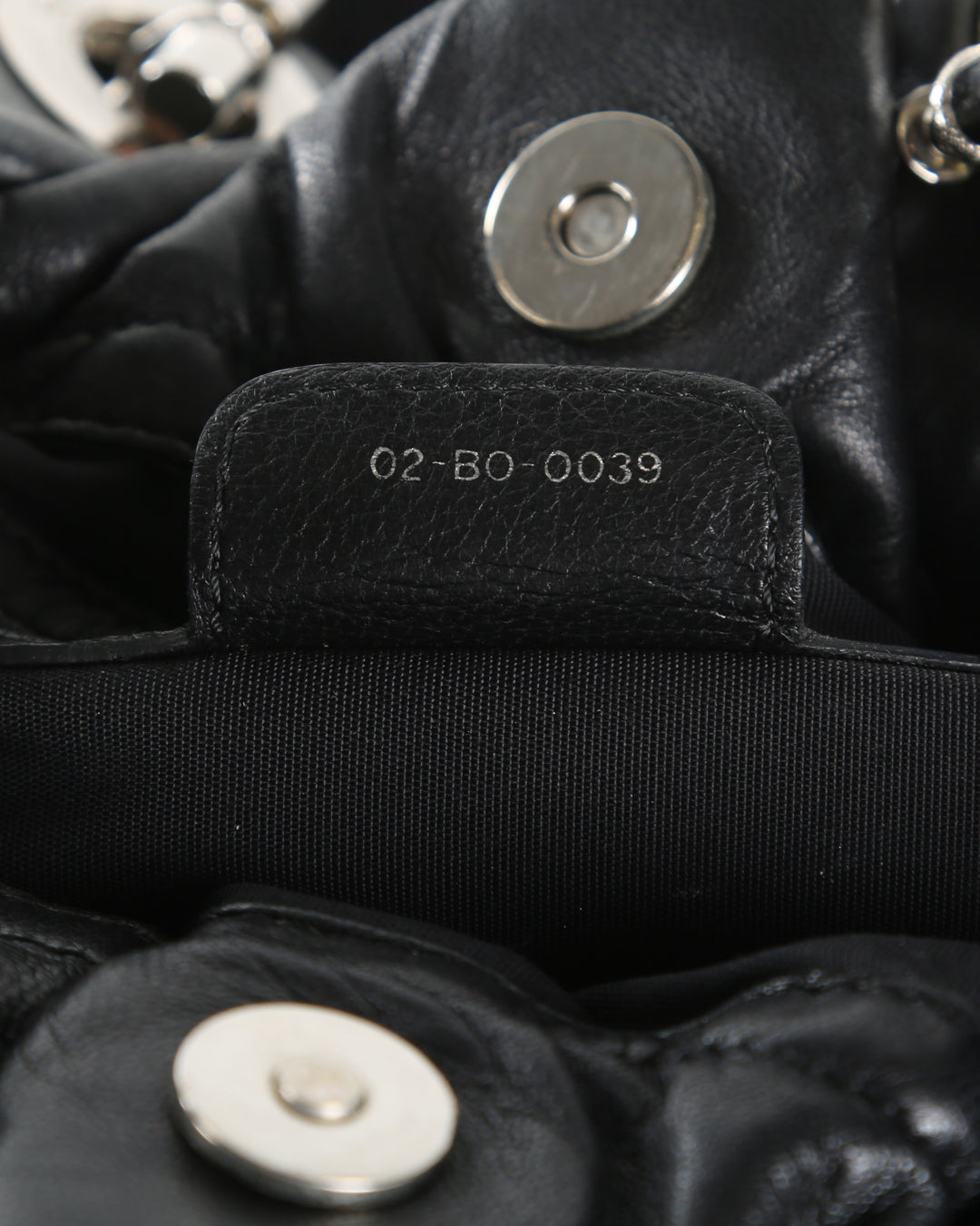 CHRISTIAN DIOR Black Cannage Leather Le Trente Hobo Bag