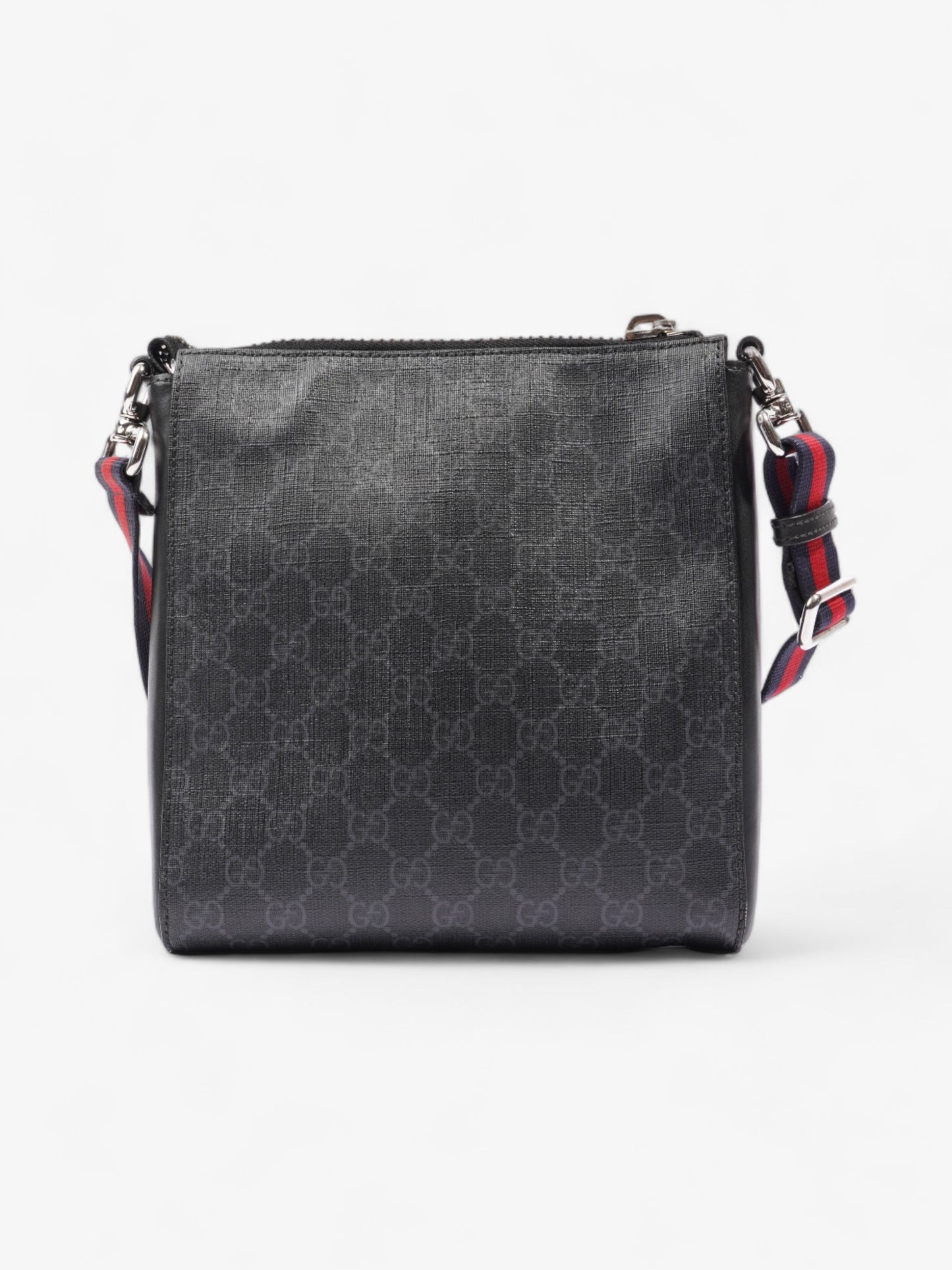 Gucci GG Web Messenger Bag Black / Red / Blue Canvas