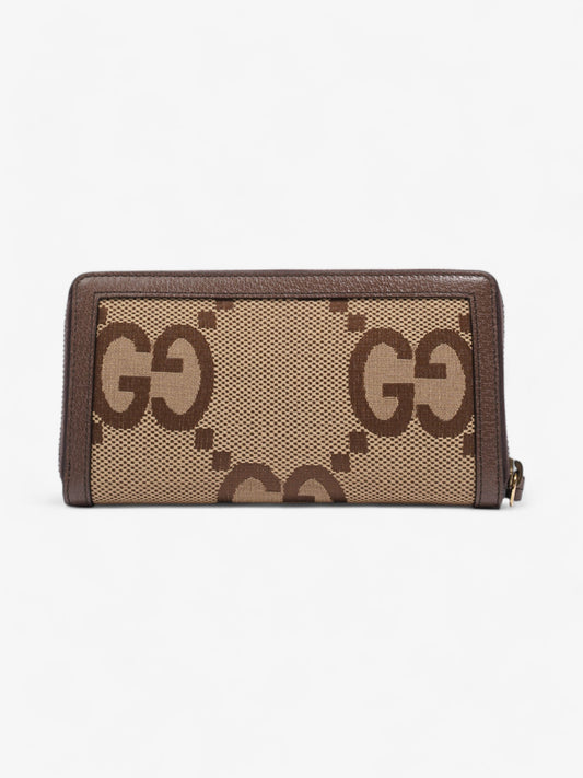 Gucci Diana Jumbo GG Wallet Camel / Ebony Canvas