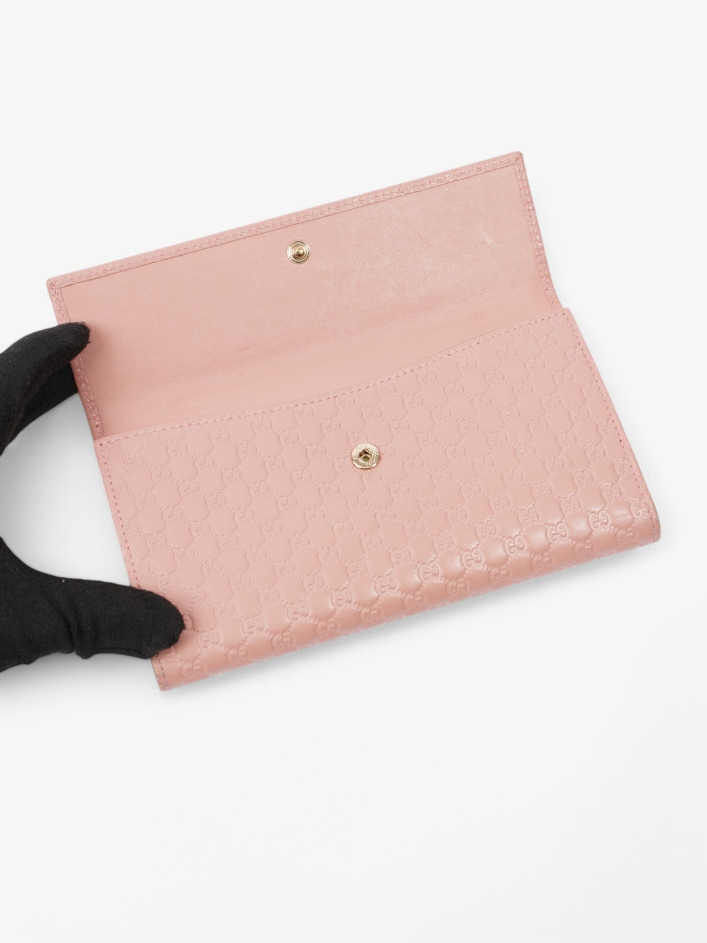Gucci Microguccissima Continental Wallet Pink Guccissima Embossed Leather