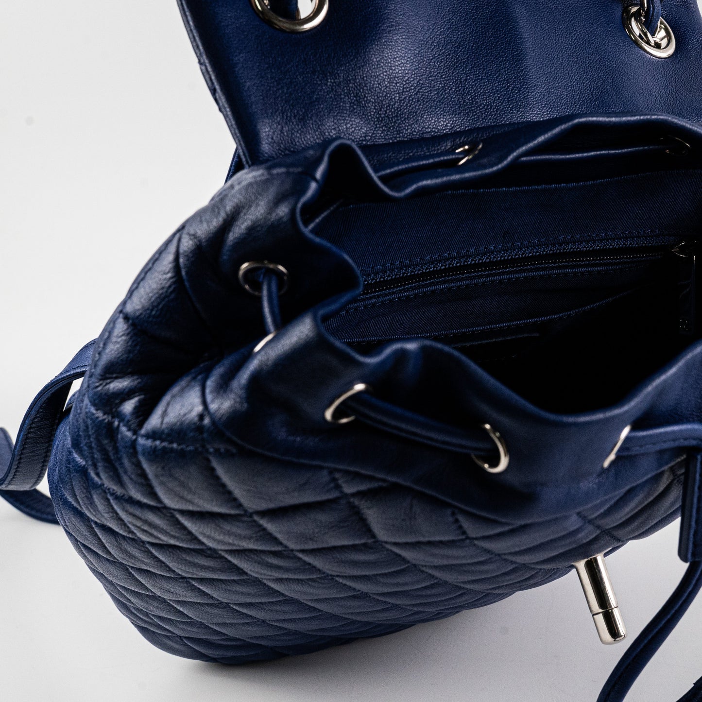 Chanel Small Urban Spirit Lambskin Blue Backpack