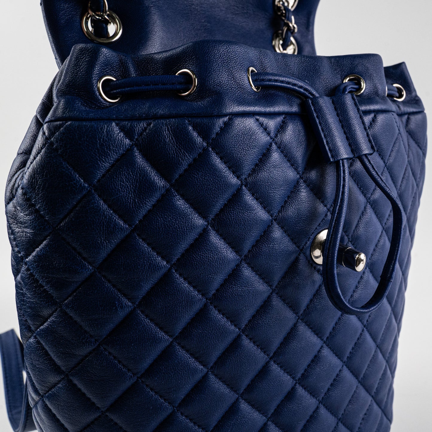 Chanel Small Urban Spirit Lambskin Blue Backpack