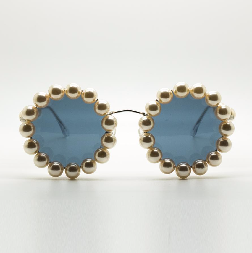 Chanel Vintage Round Pearl Sunglasses