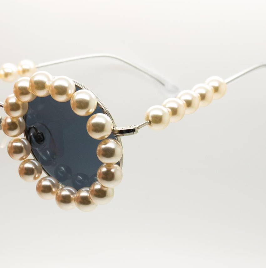Chanel Vintage Round Pearl Sunglasses