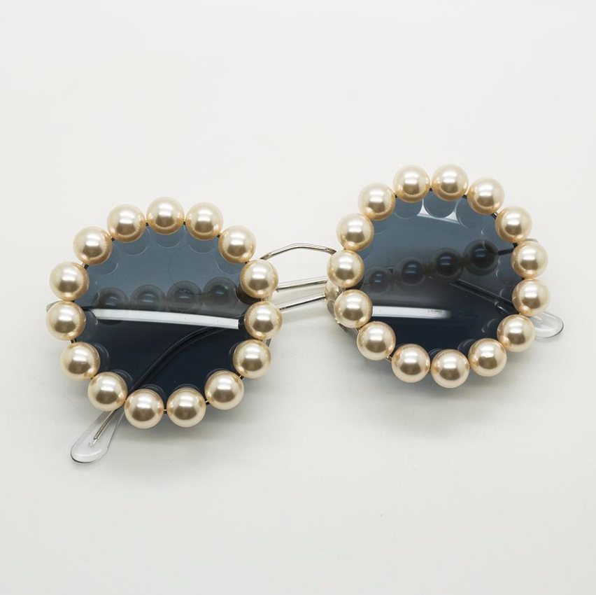 Chanel Vintage Round Pearl Sunglasses