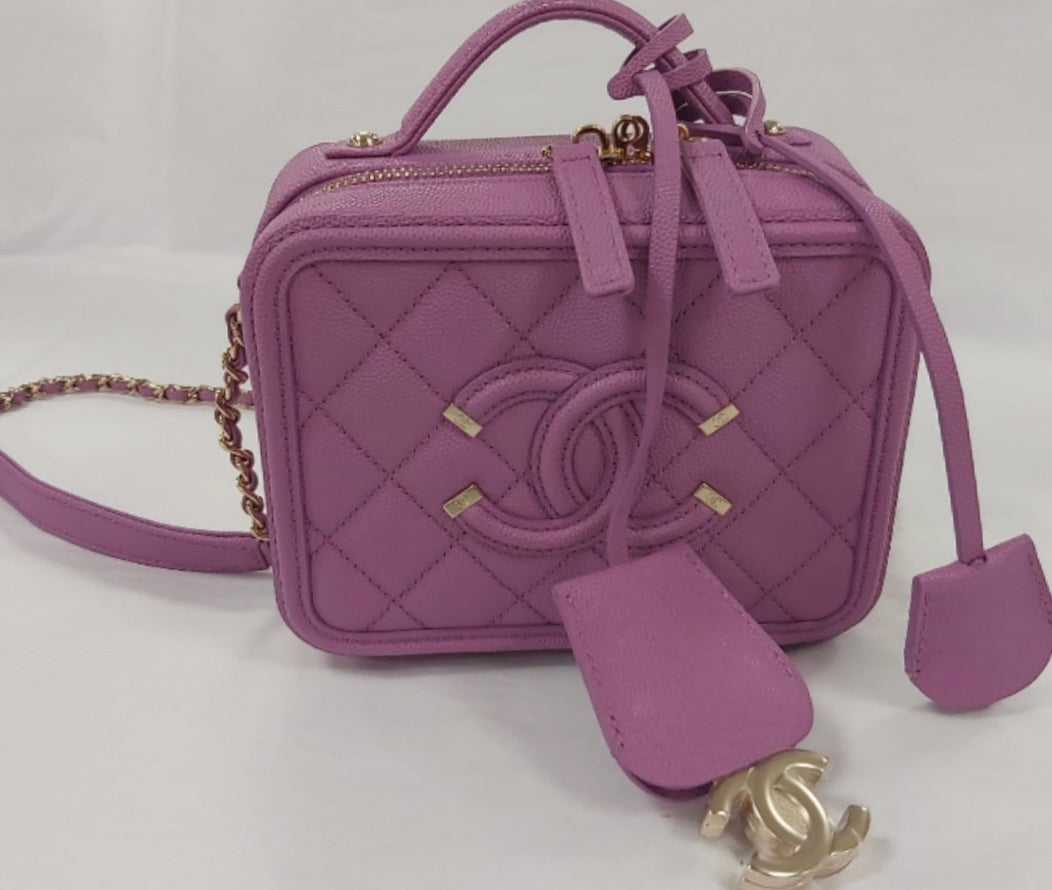 Chanel Purple Vanity Case