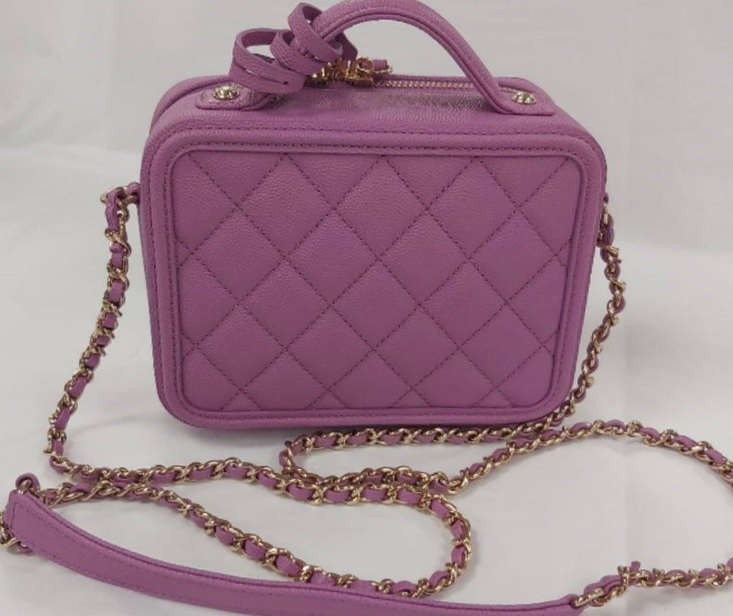Chanel Purple Vanity Case