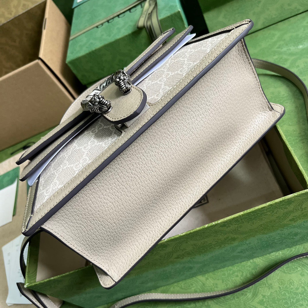 Small Dionysus Top Handle Bag Beige Leather Handbag for Women