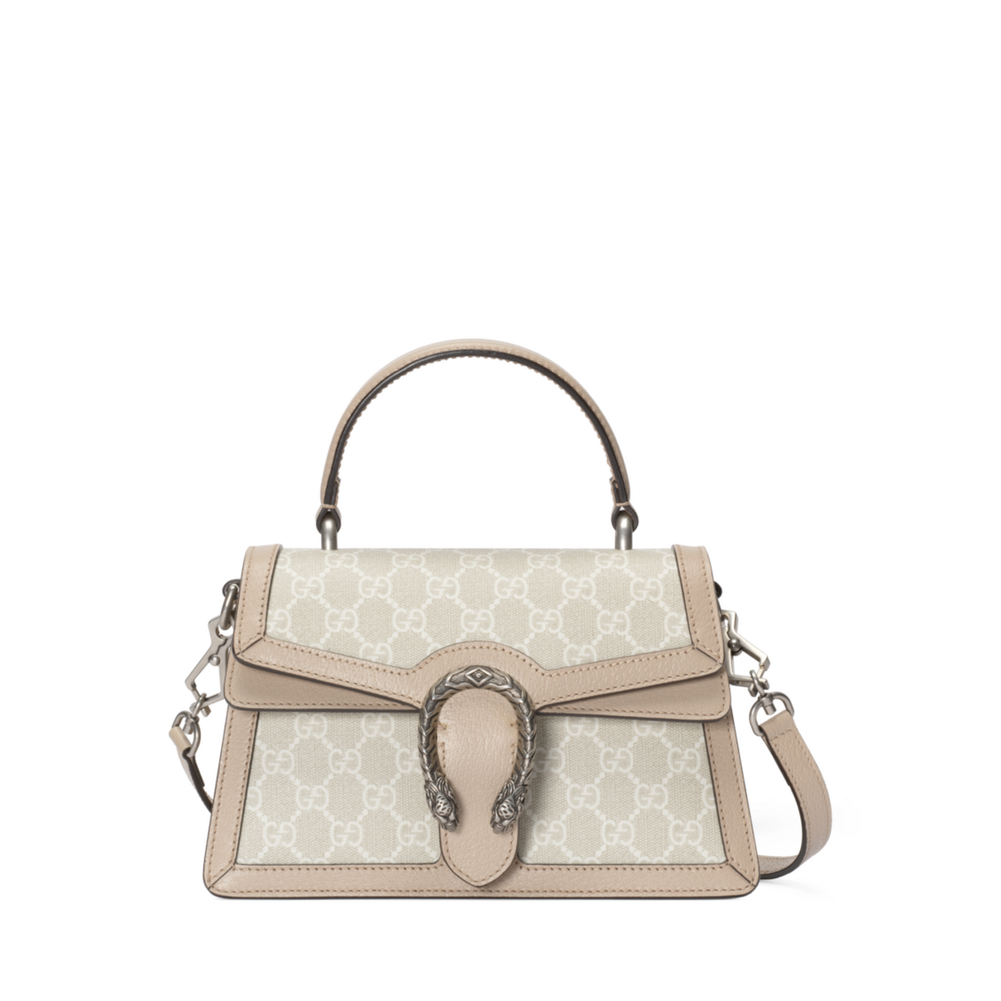 Small Dionysus Top Handle Bag Beige Leather Handbag for Women