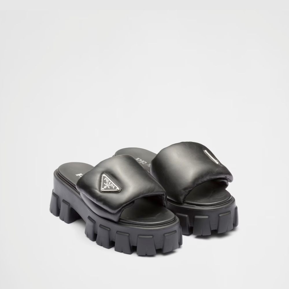 Soft Padded Nappa Leather Sandals Designer Slides & Sandals for Women