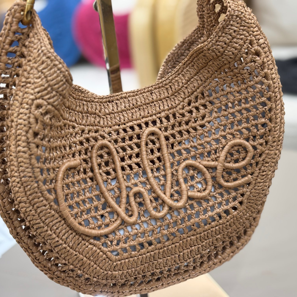Summery Beige Summer Banana Hobo Bag In Raffia Tote Bag for Women
