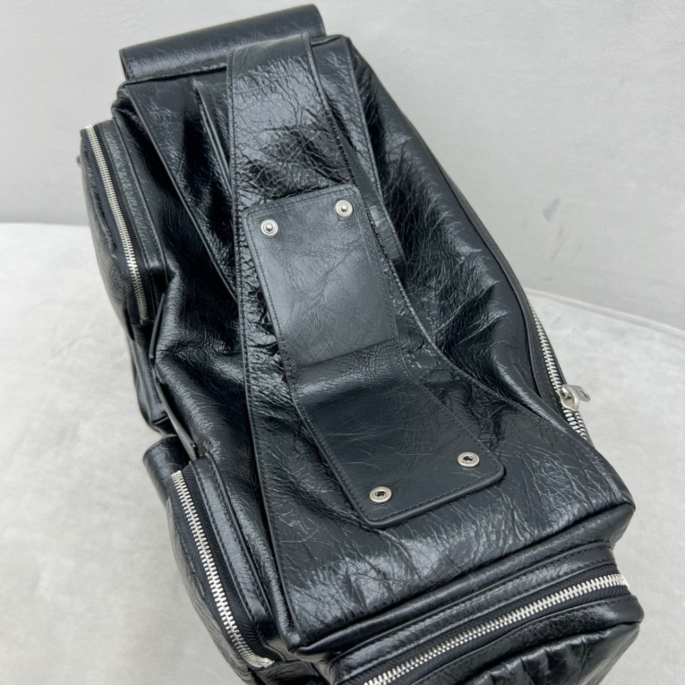 Superbusy Large Sling Bag in Black Leather Crossbody Bag for Women