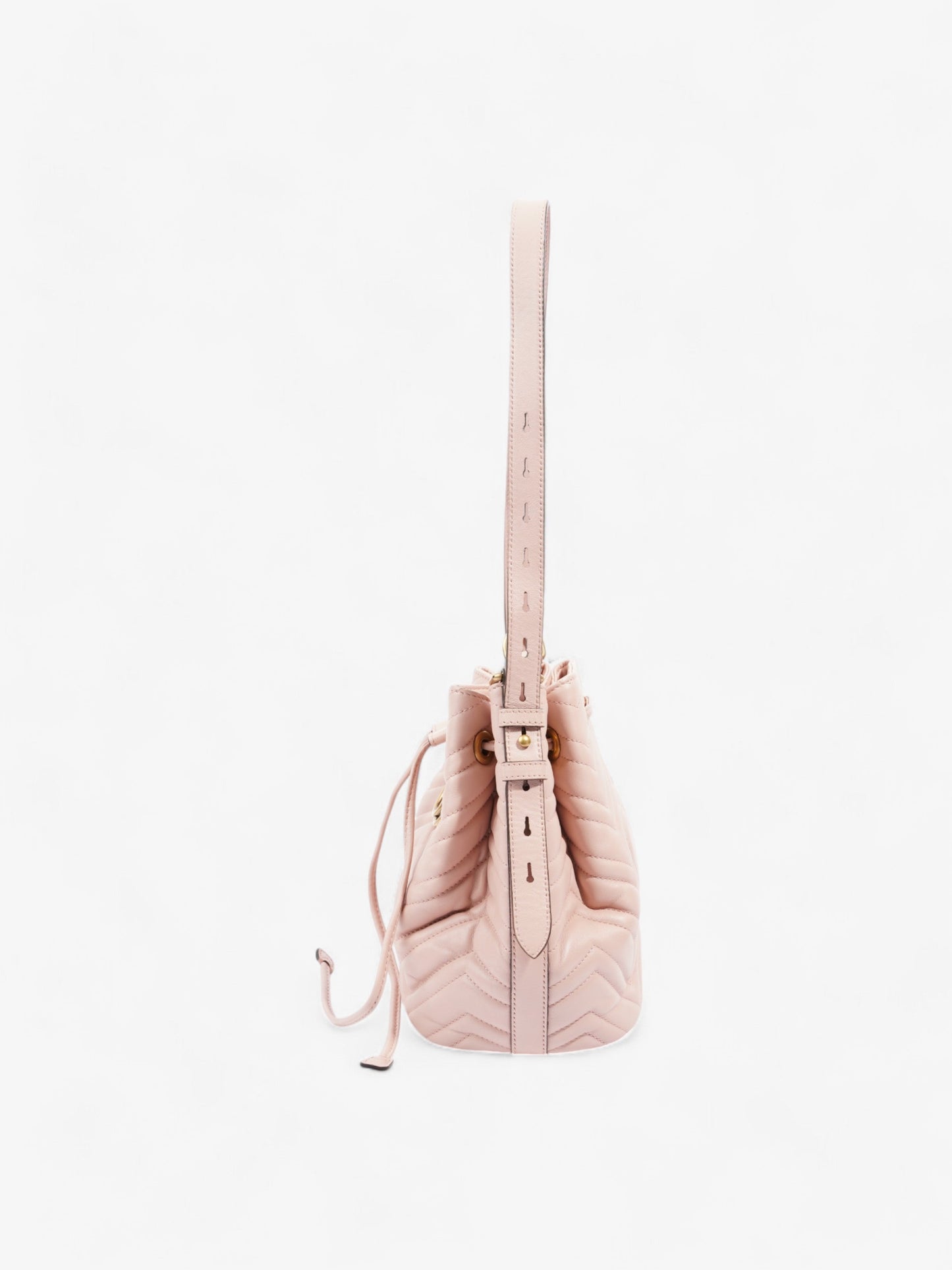Gucci Marmont 2.0 Bucket Bag Pink Matelasse Leather