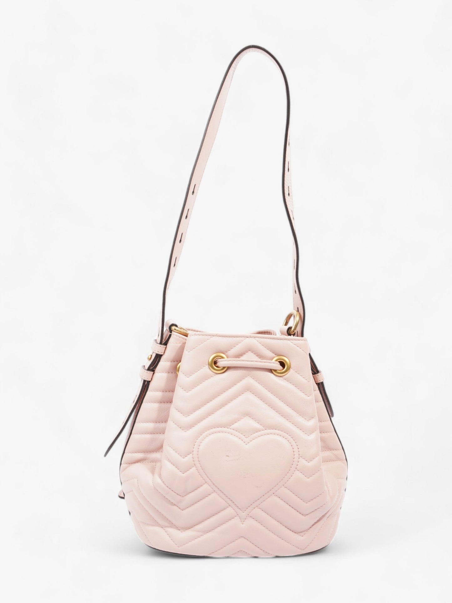Gucci Marmont 2.0 Bucket Bag Pink Matelasse Leather