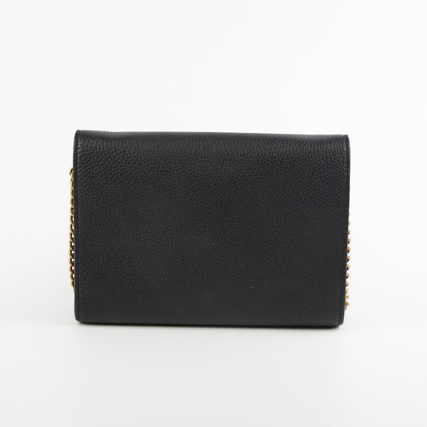 Gucci Marmont Black Leather Wallet On Chain WOC
