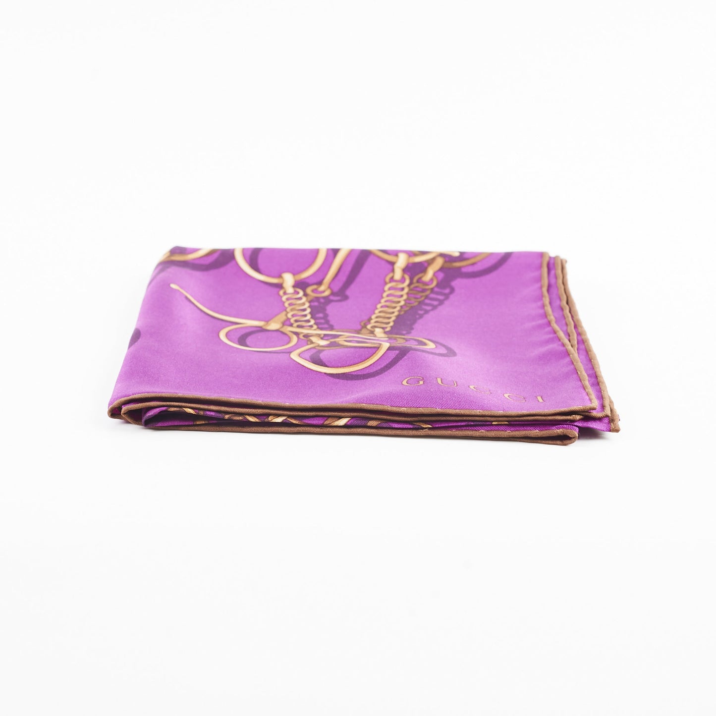 Gucci Purple Silk 65 X65cm Scarf