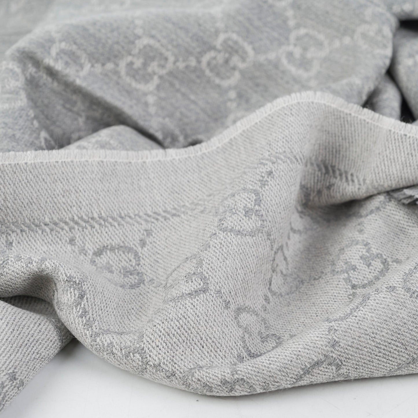 Gucci GG Supreme Wool Scarf Grey