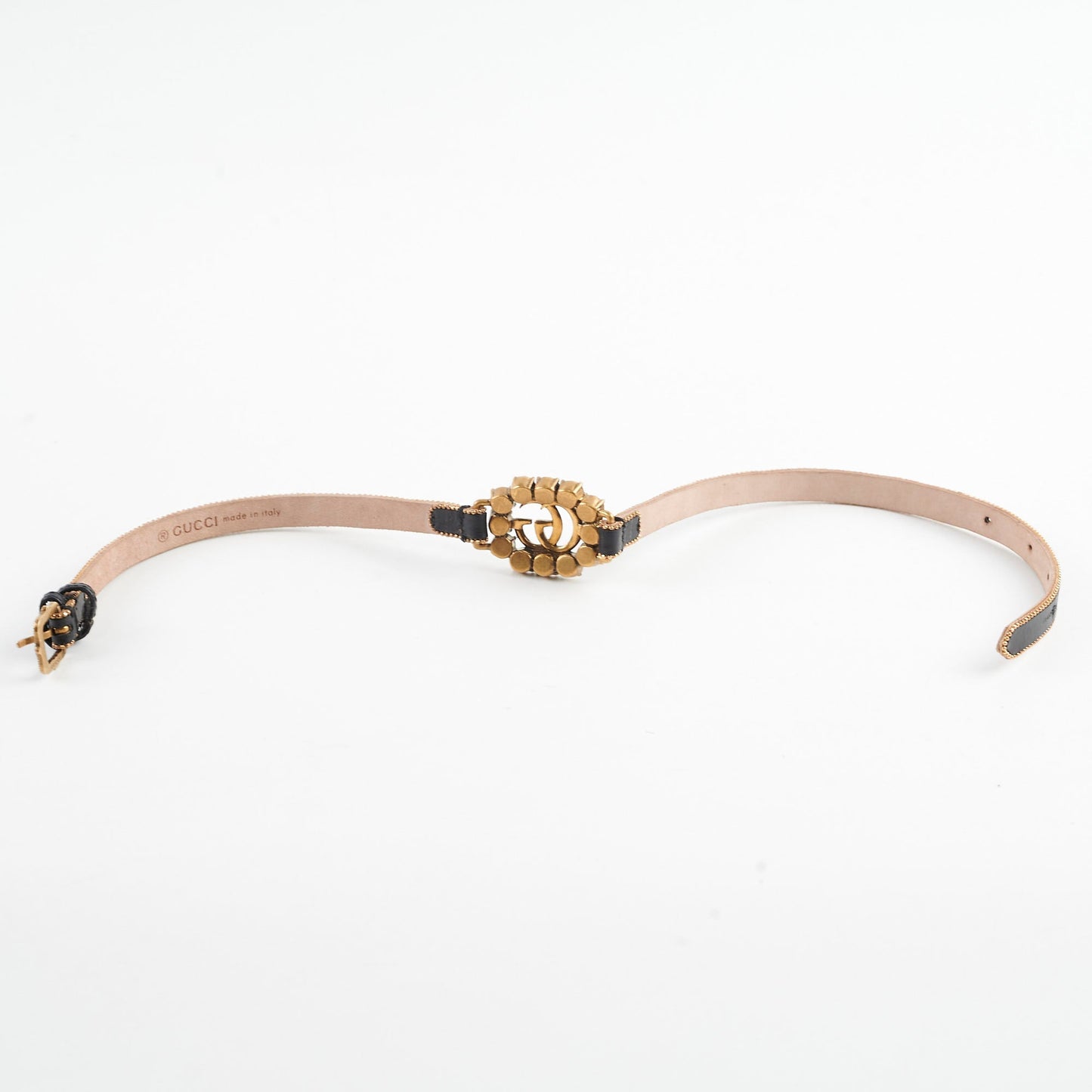 Gucci Logo Rhinestone Black Choker
