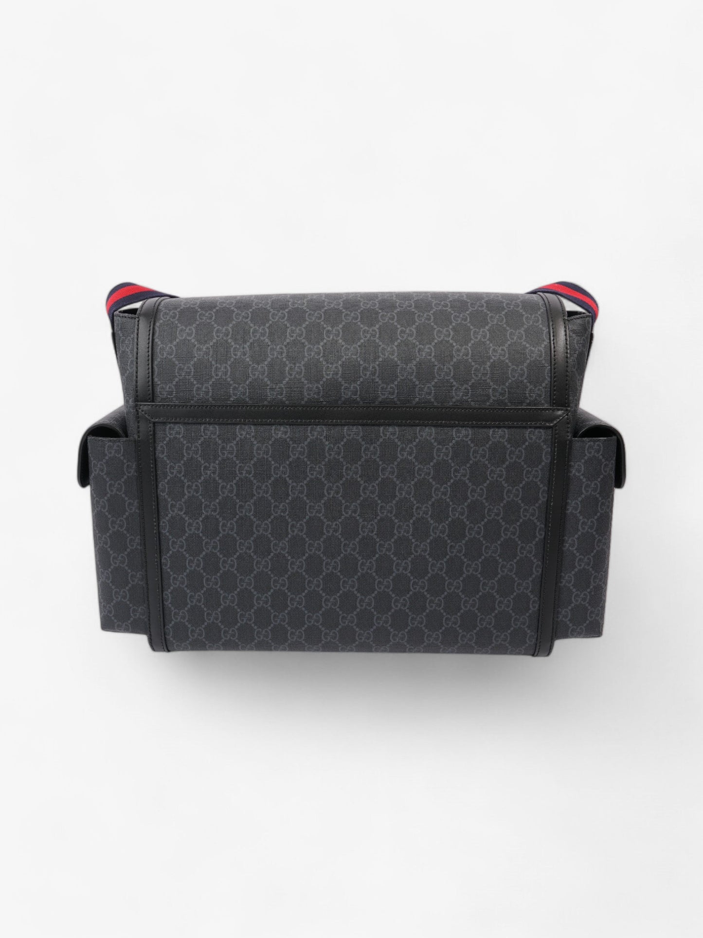 Gucci GG Diaper Bag GG Supreme / Black Coated Canvas Medium