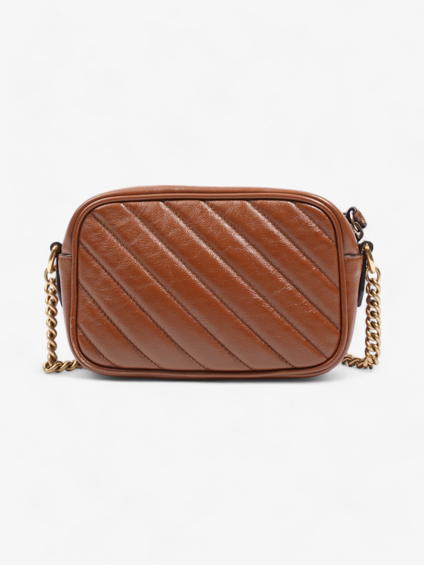 Gucci GG Marmont Brown Matelasse Leather Mini