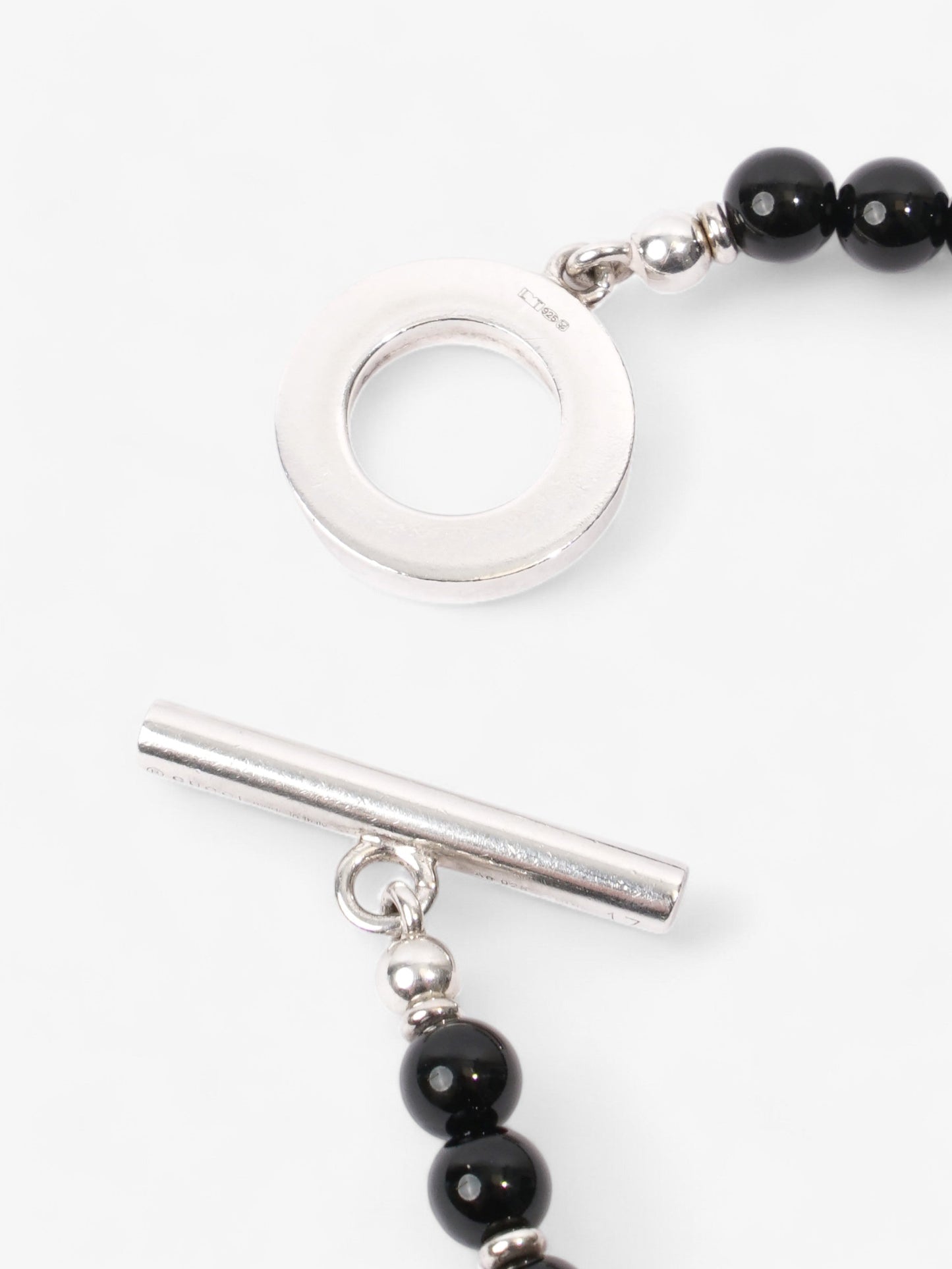 Gucci Beaded Bracelet Black / Silver Silver Sterling