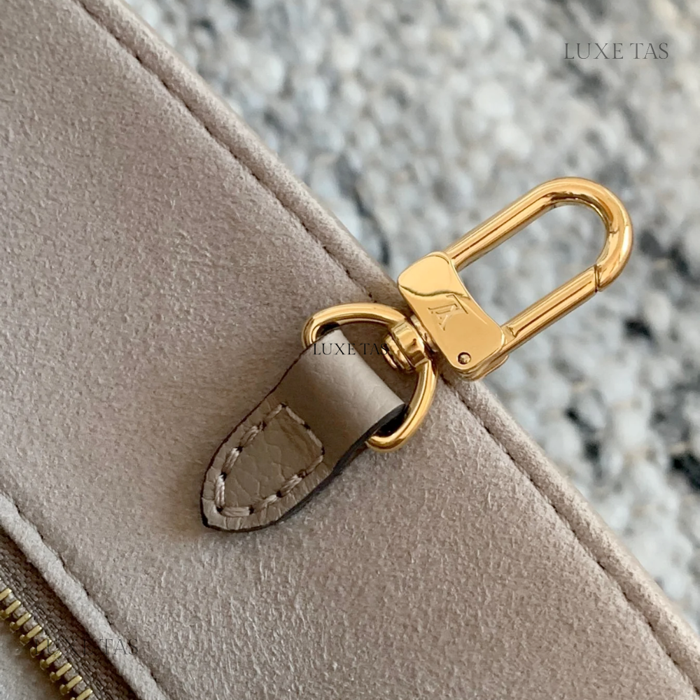 Tourterelle Beige Bicolour Monogram Empreinte Leather Onthego PM Leather Tote Bag for Women