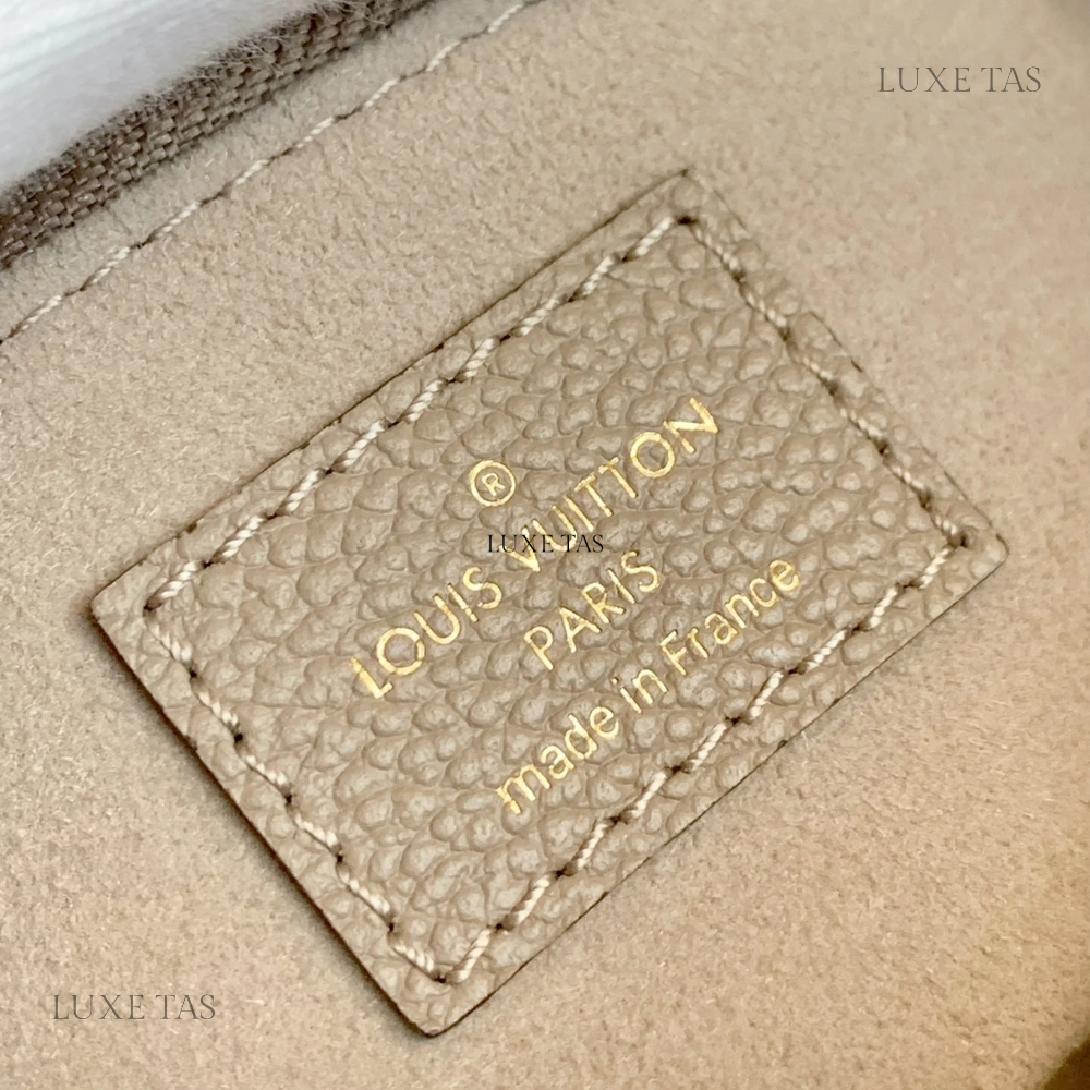 Tourterelle Beige Bicolour Monogram Empreinte Leather Onthego PM Leather Tote Bag for Women