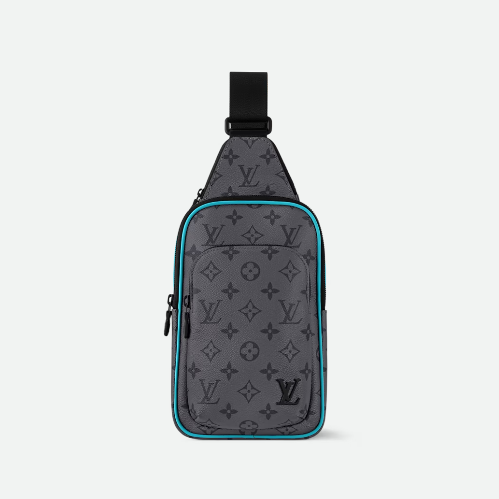 Turquoise Gray Avenue Slingbag PM Leather Crossbody Bag for Men