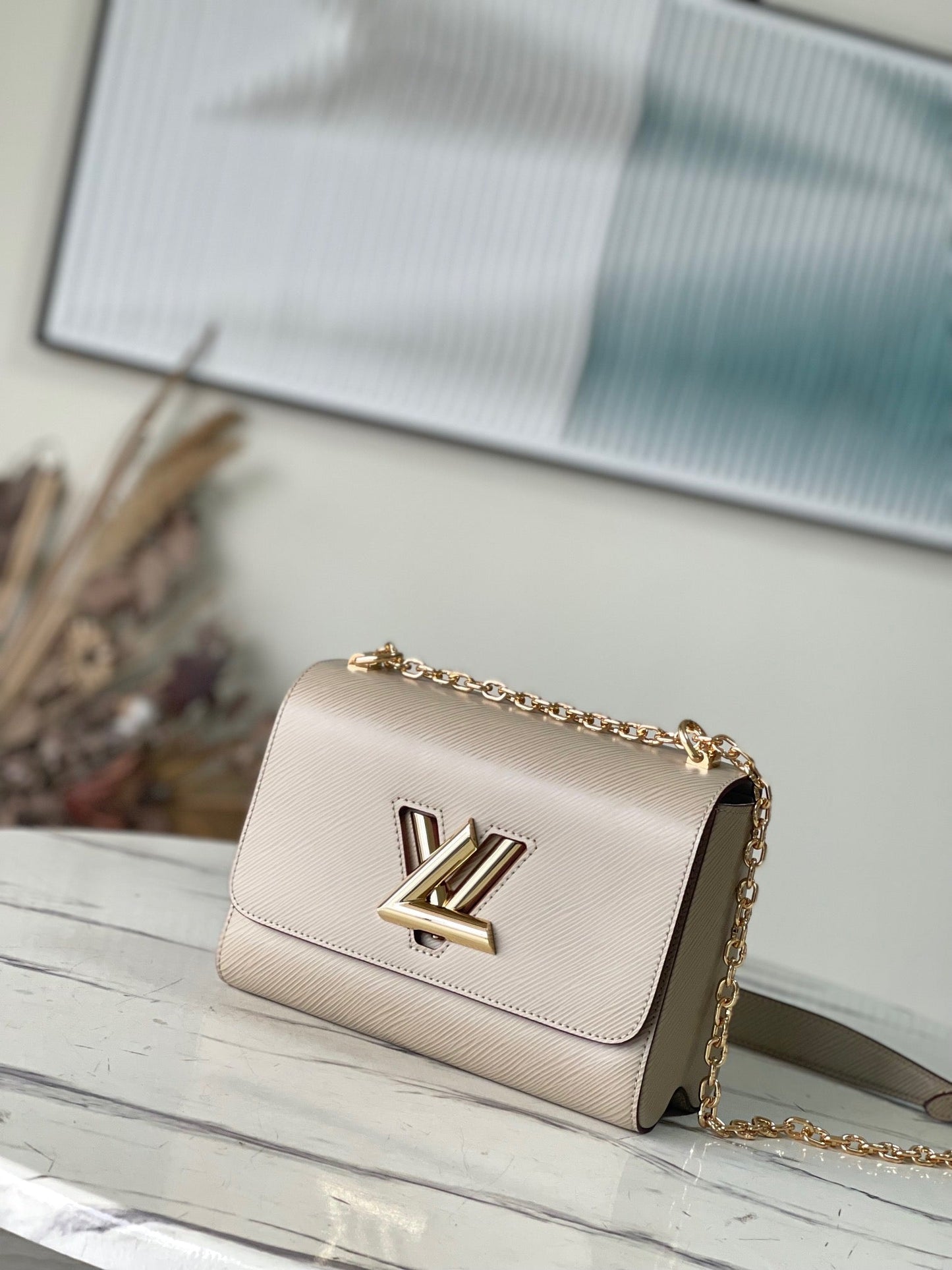 Twist MM Epi Leather Galet Leather Crossbody Bag for Women
