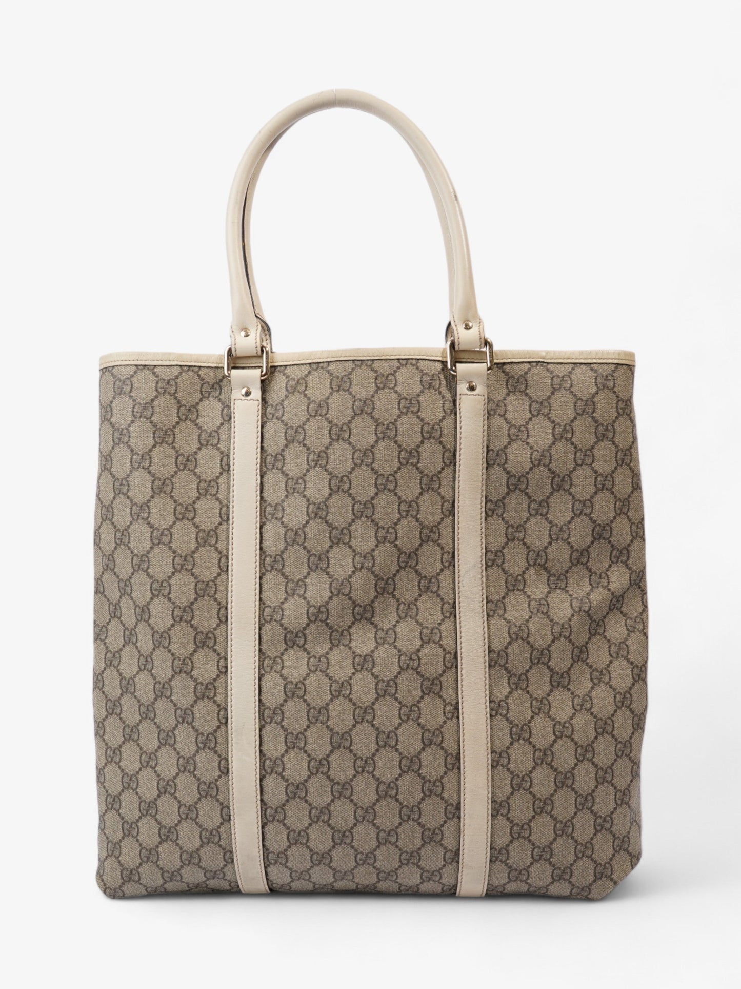Gucci GG Supreme Tote Beige And Ebony GG Supreme Coated Canvas