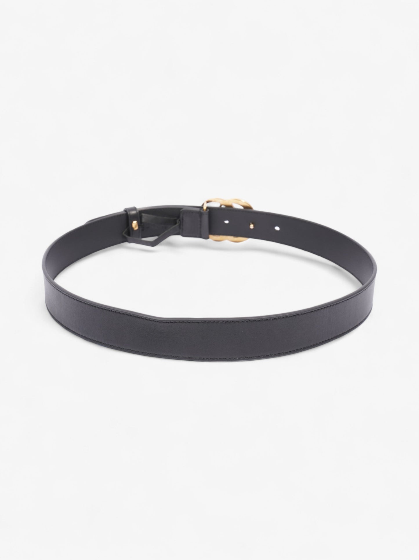 Gucci GG Marmont Thin Belt Black / Gold Leather 80cm / 32"