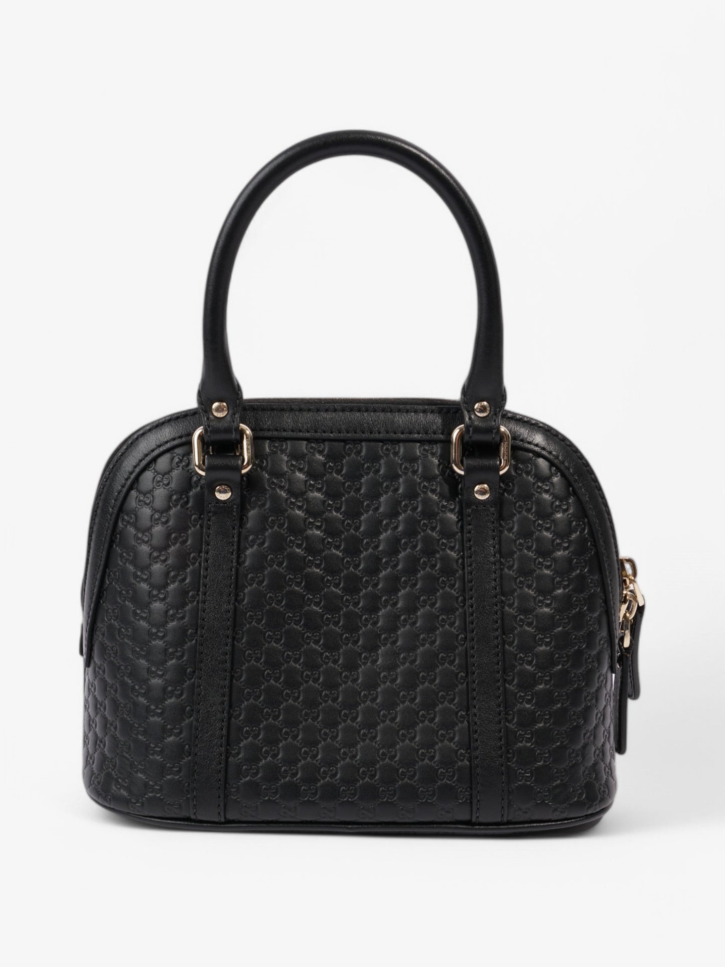 Gucci Microguccissima Dome Bag Black Embossed Leather Mini