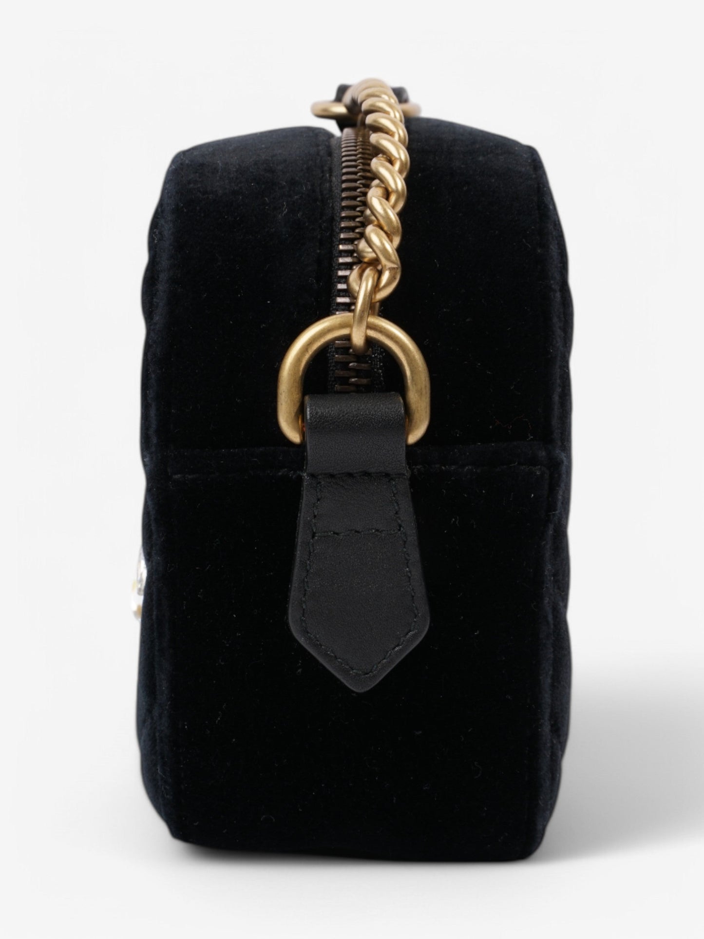 Gucci GG Marmont Crystal Black Velvet Mini