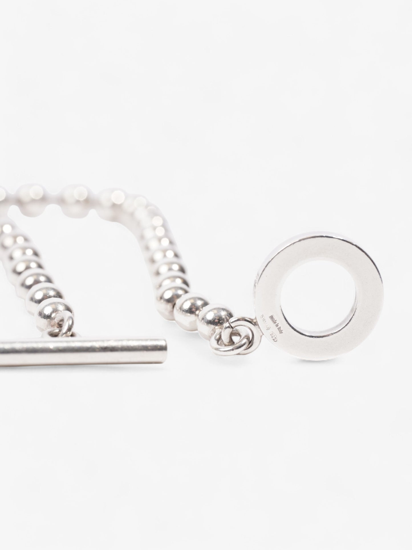 Gucci Beaded Bracelet with Toggle Silver Silver Sterling