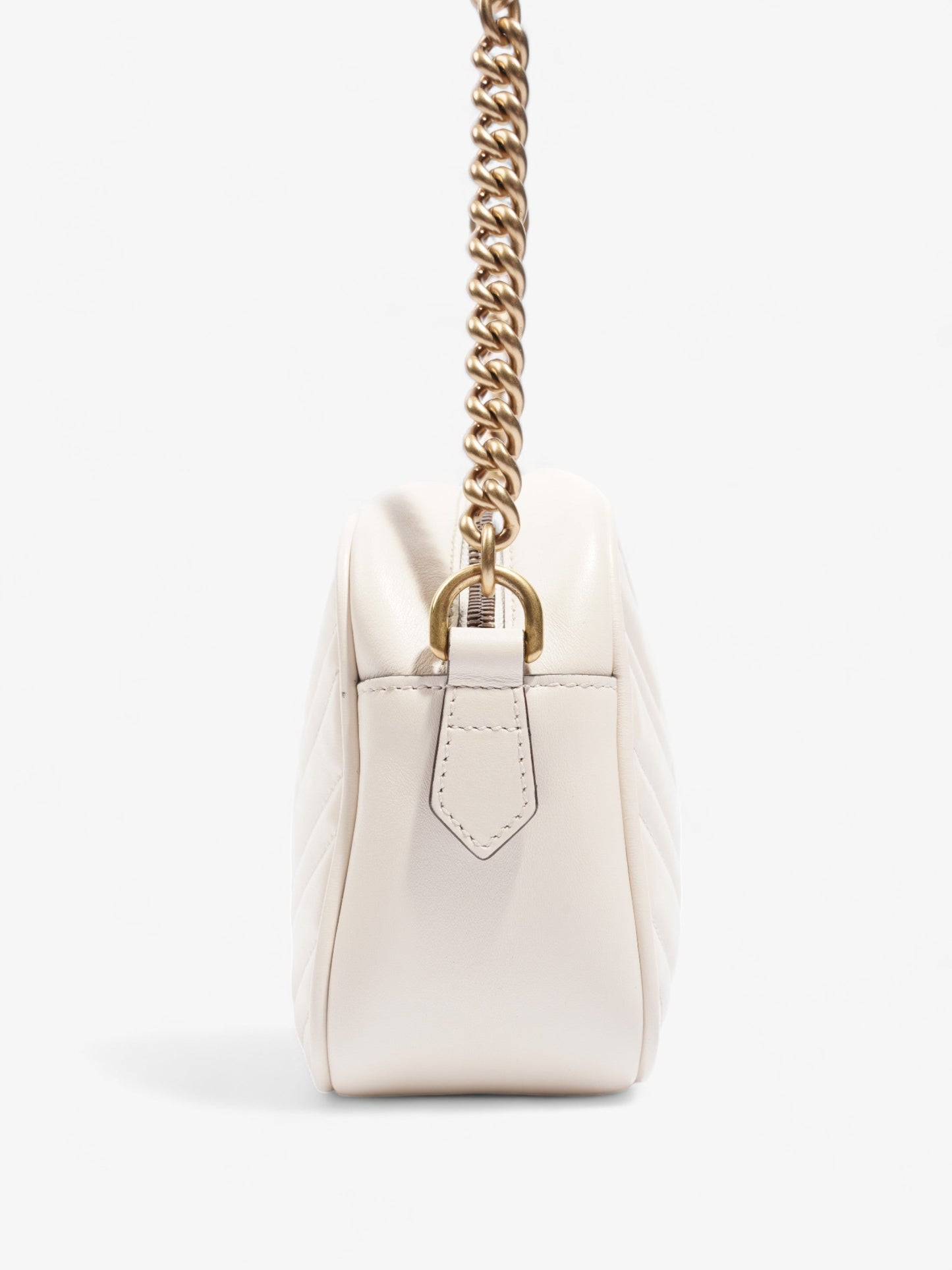 Gucci Marmont  White Matelasse Leather Small