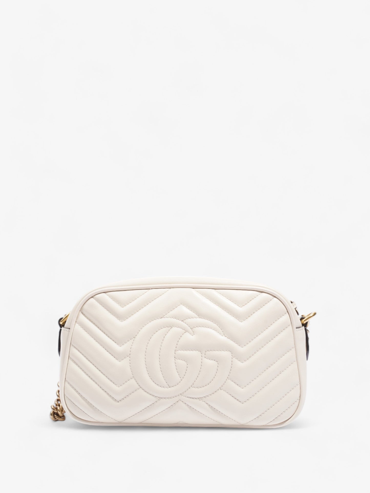 Gucci Marmont  White Matelasse Leather Small