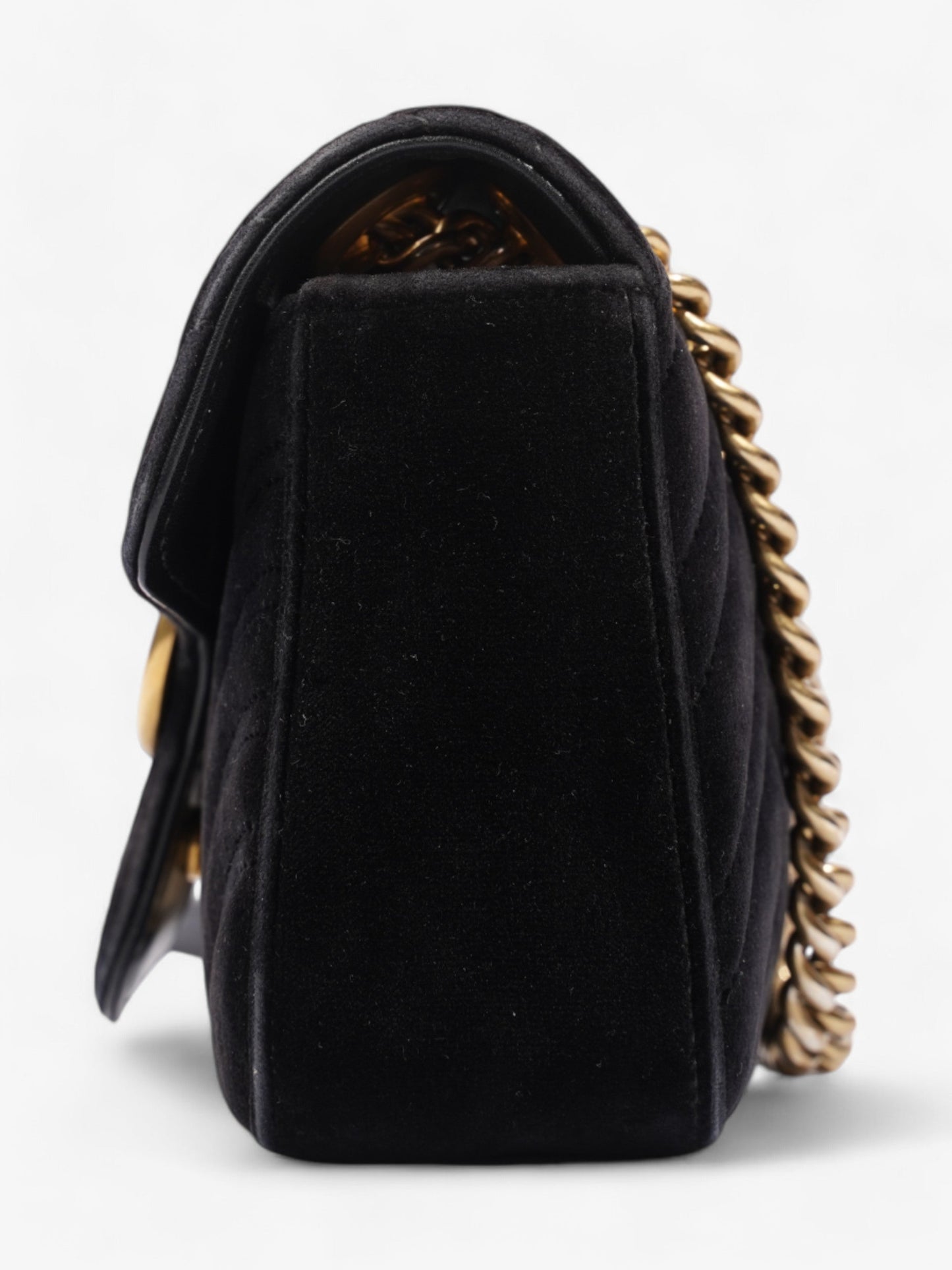 Gucci Marmont Flap Black Velvet Mini