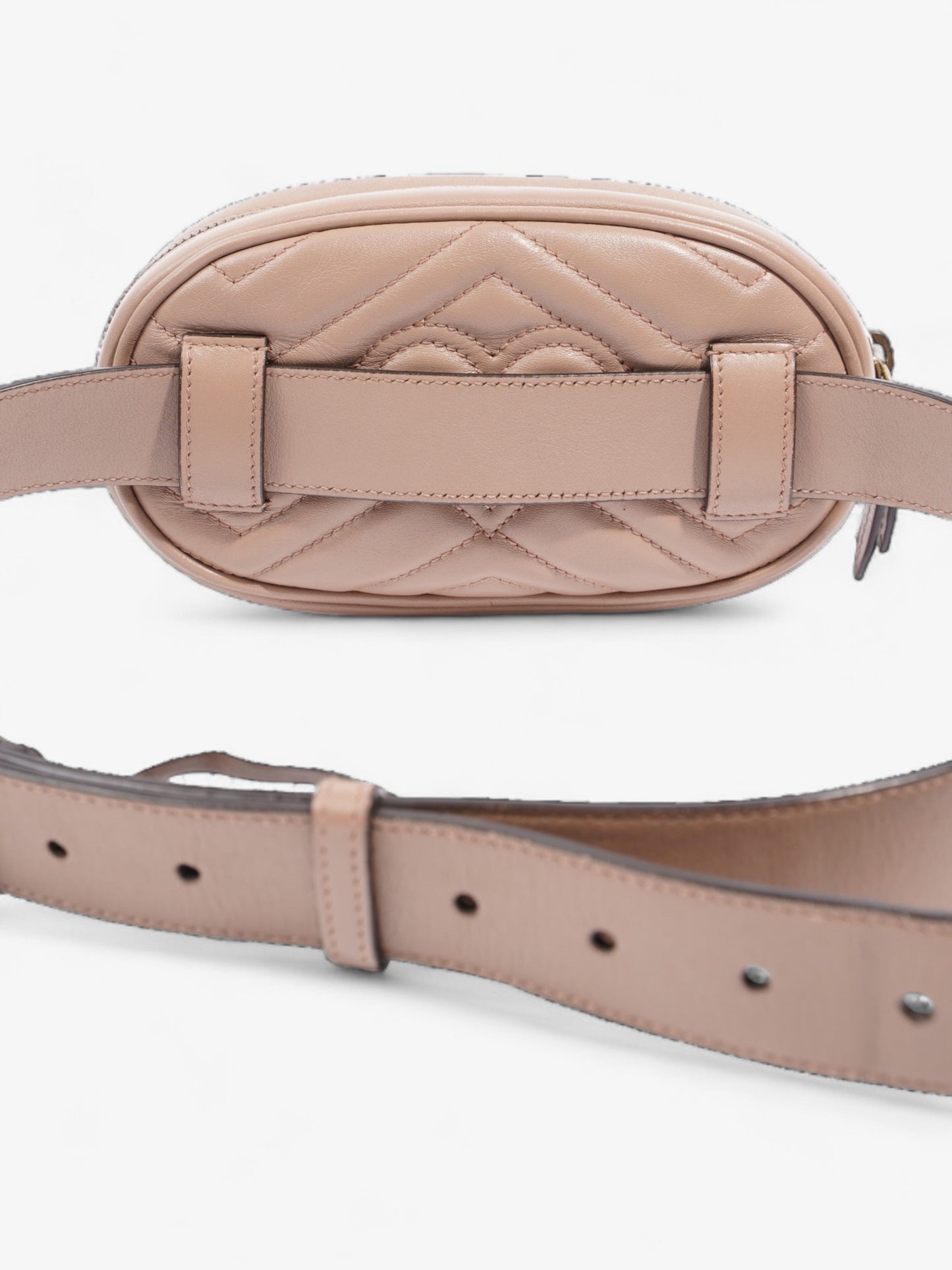 Gucci GG Marmont Belt Bag Porcelain Rose Matelasse Leather