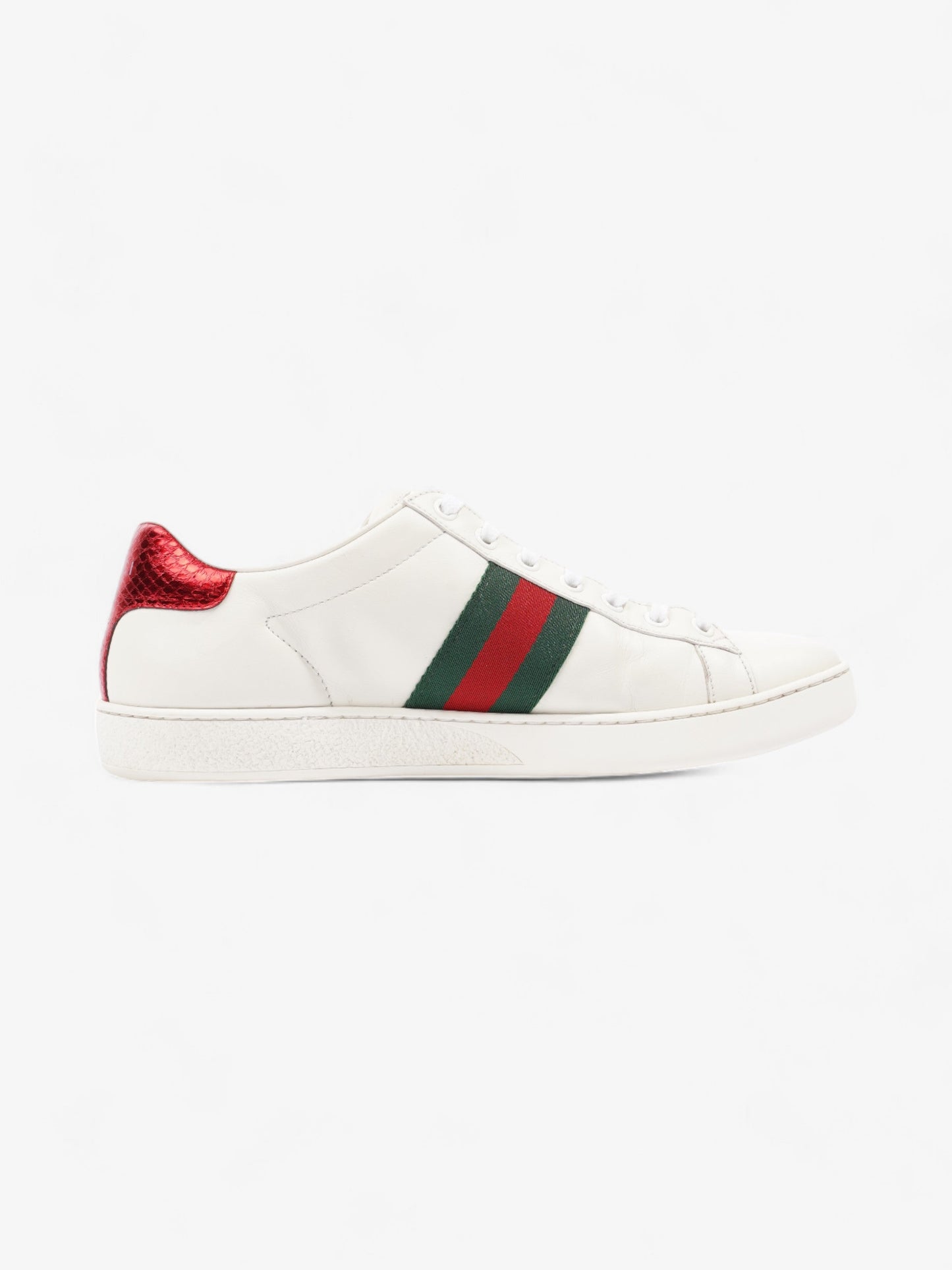 Gucci Ace Embroidered Bee White / Red / Green Leather EU 40 UK 7