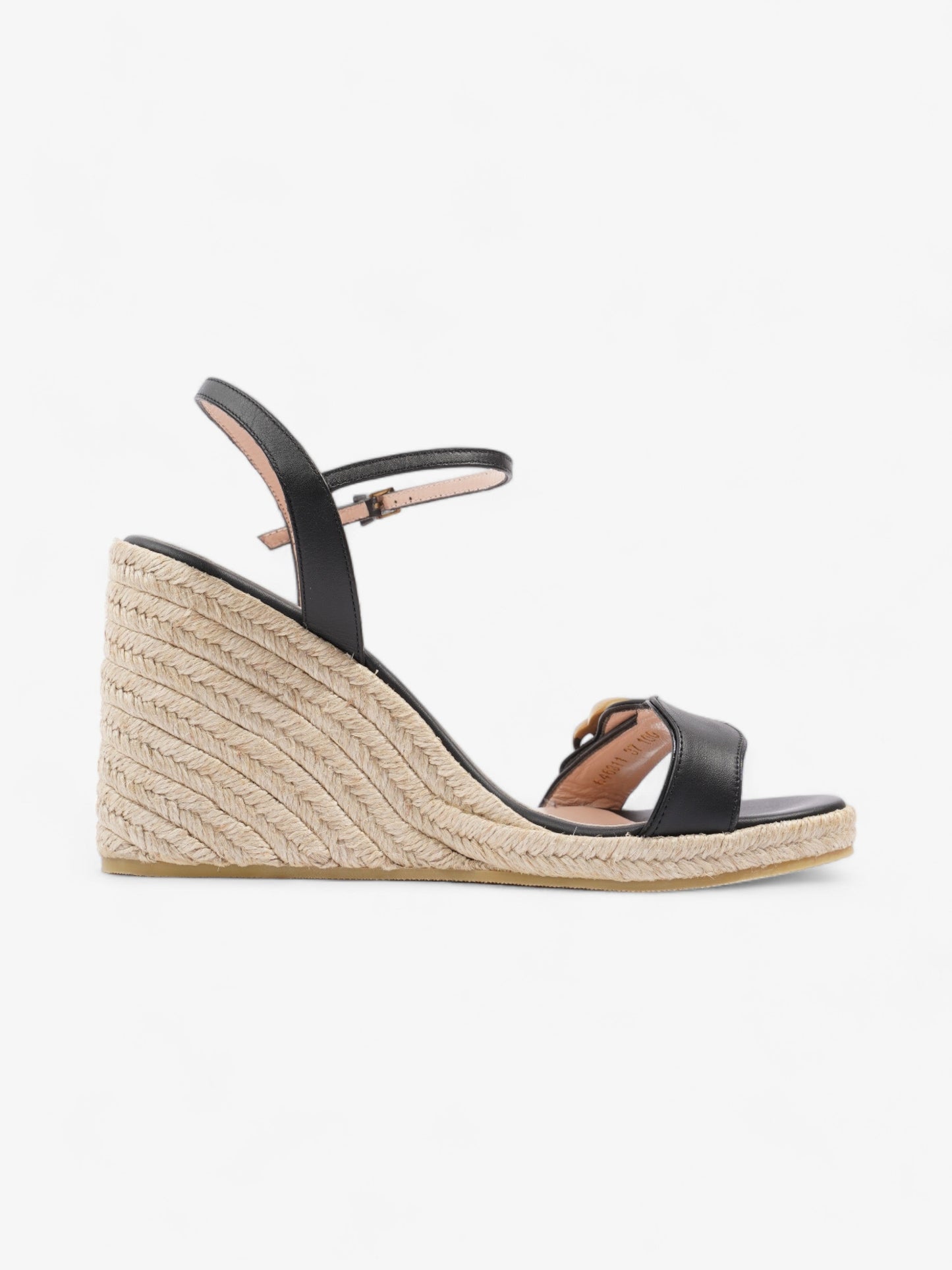 Gucci Platform Espadrille 95mm Black / Cord Leather EU 37 UK 4