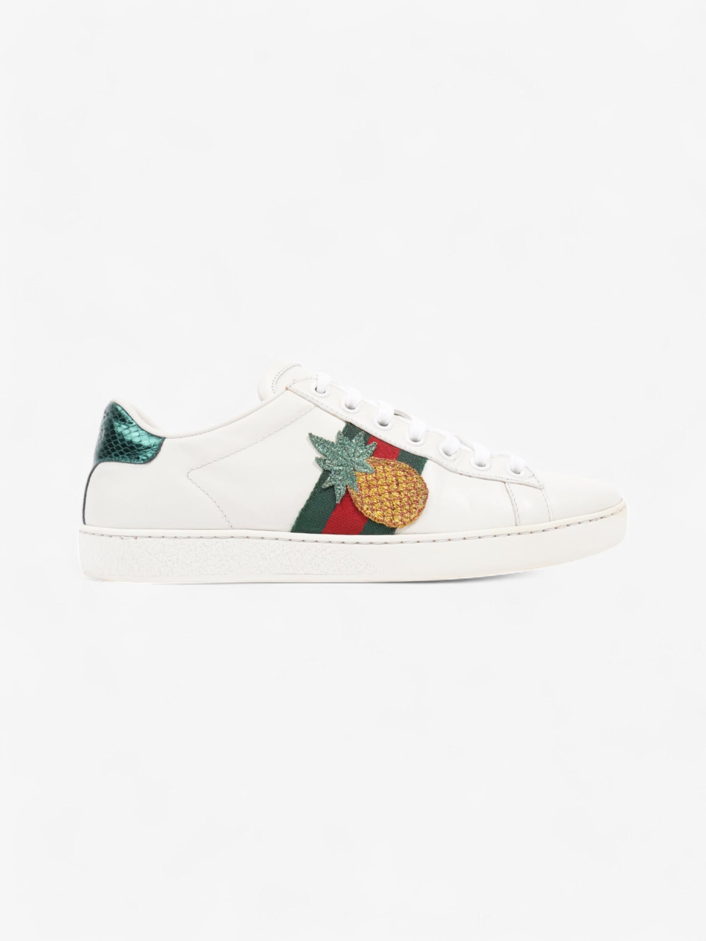 Gucci Ace Embroidered Sneakers White / Red / Green Leather EU 35.5 UK 2.5