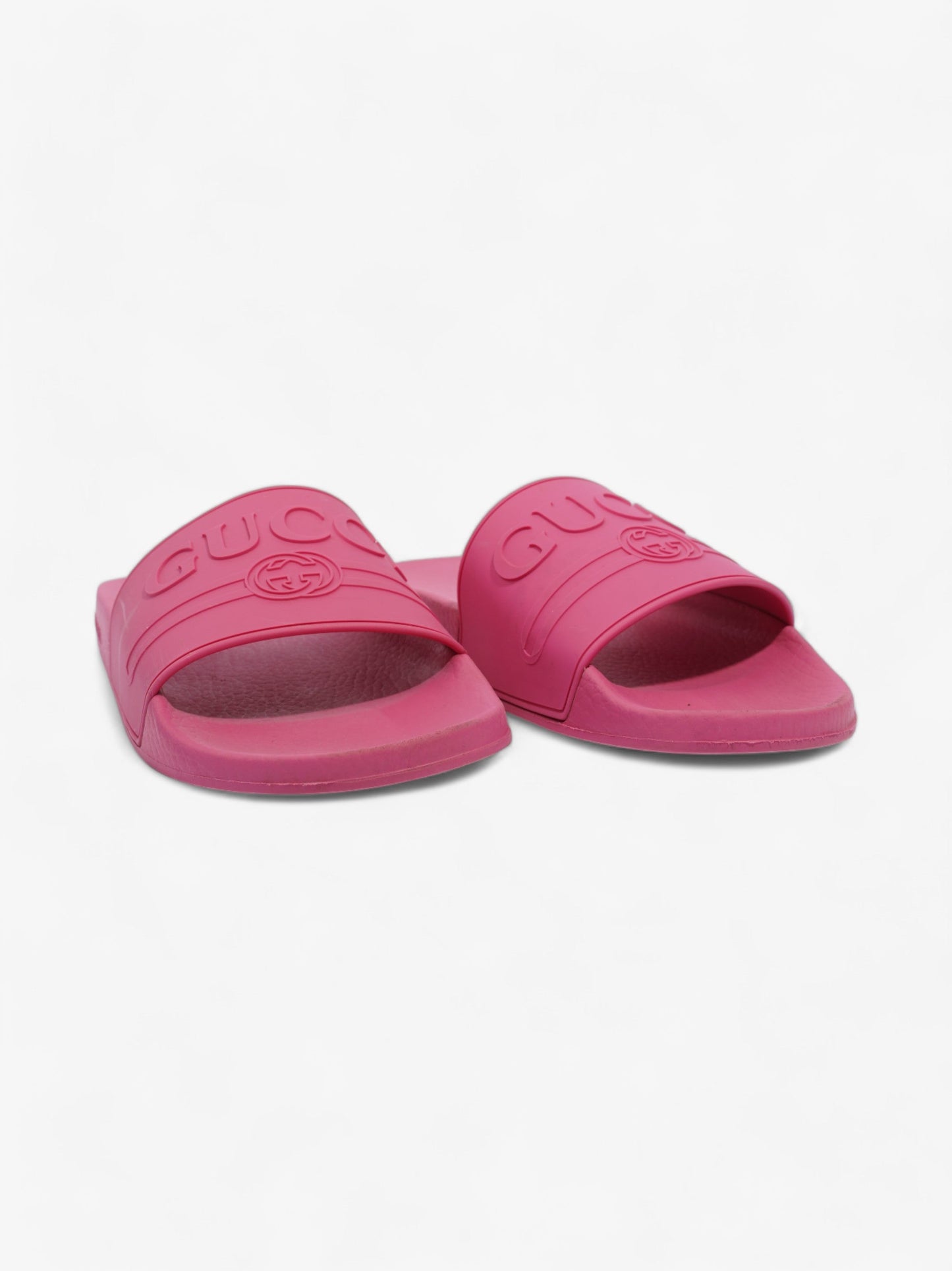 Gucci Logo Slider Fuschia Rubber EU 41 UK 8
