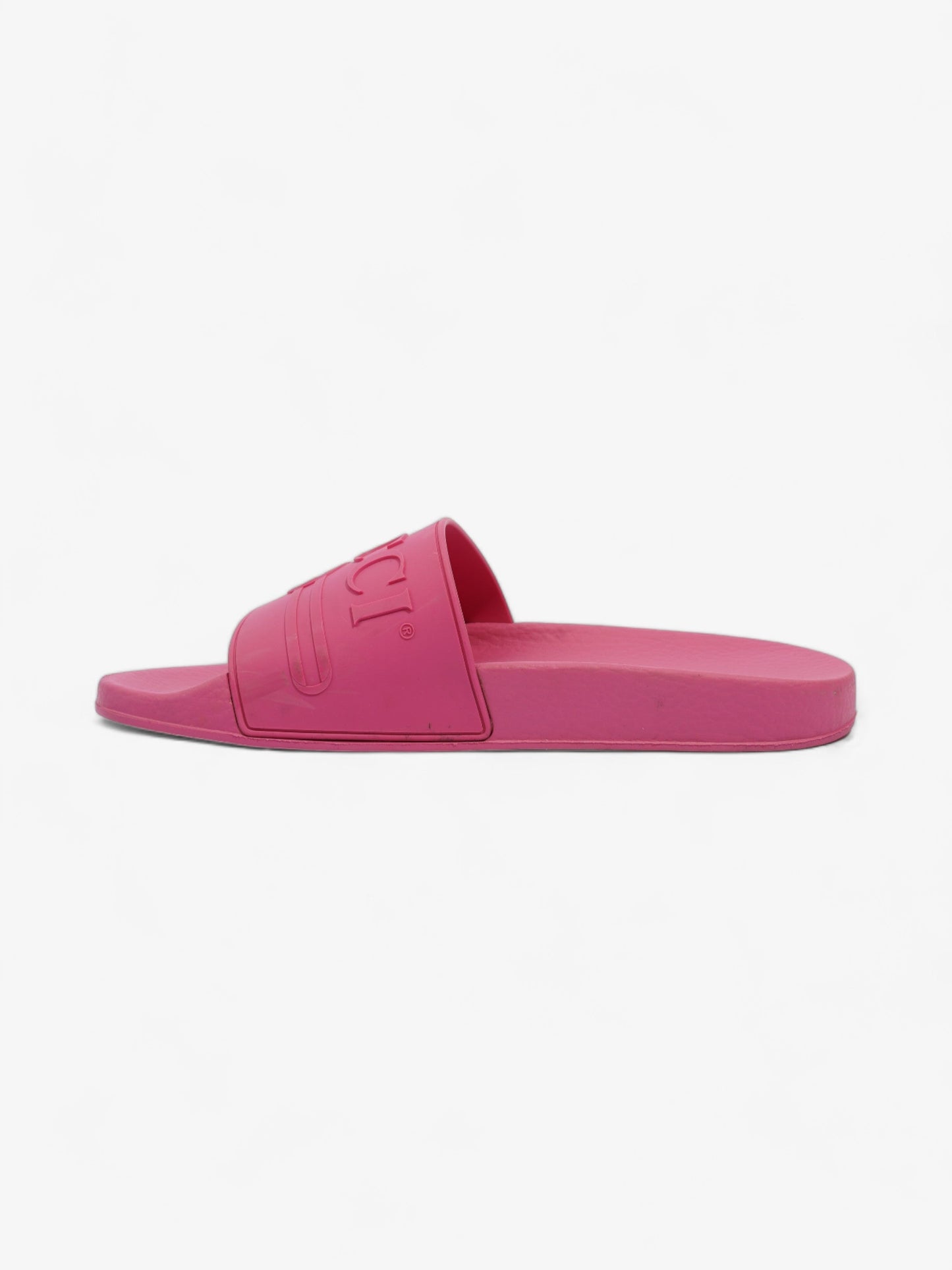 Gucci Logo Slider Fuschia Rubber EU 41 UK 8