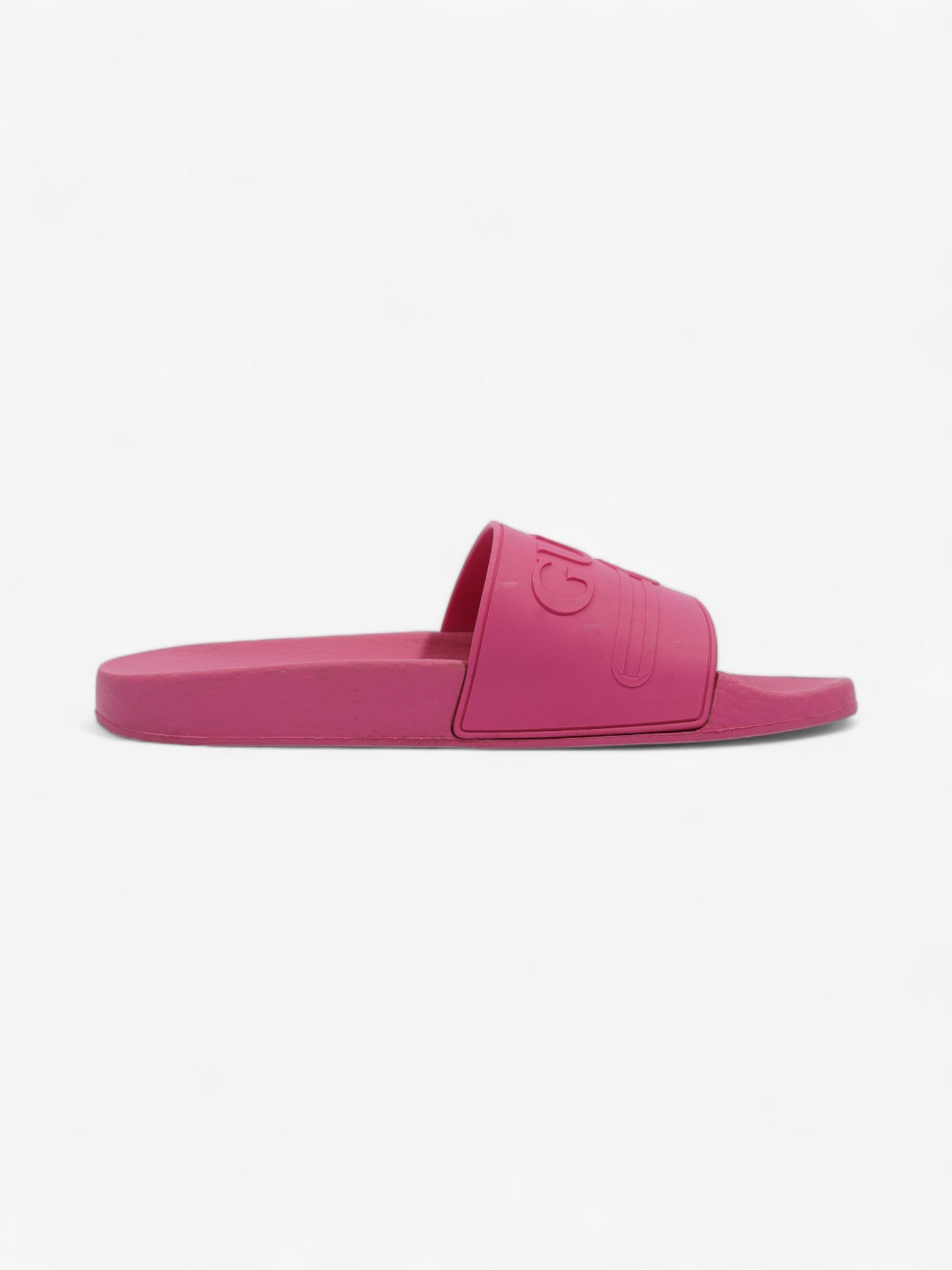 Gucci Logo Slider Fuschia Rubber EU 41 UK 8