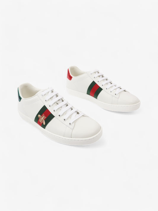 Gucci New Ace Bee Sneakers White  / Green / Red Leather EU 38 UK 5