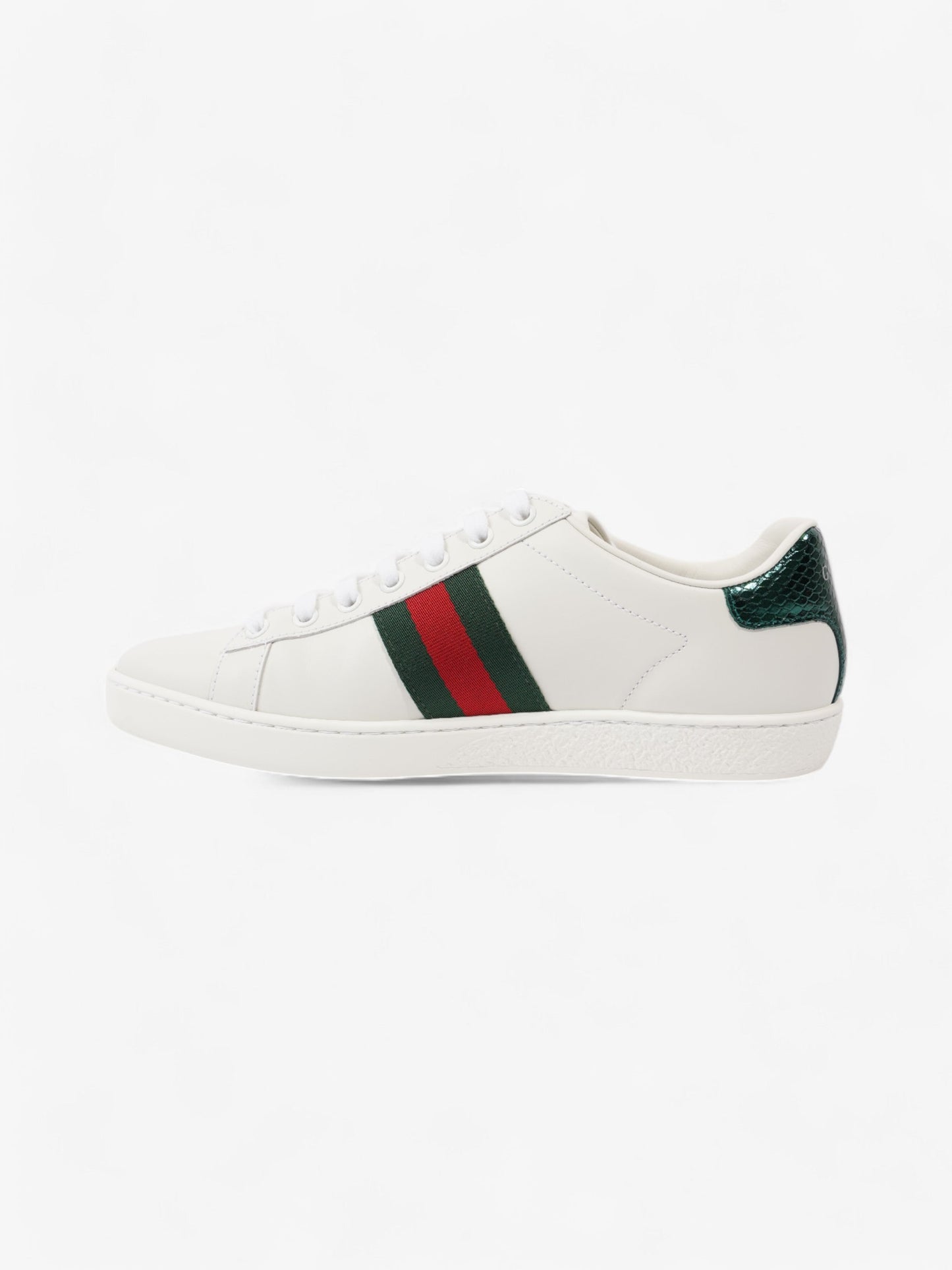 Gucci New Ace Bee Sneakers White / Green / Red Leather EU 38 UK 5