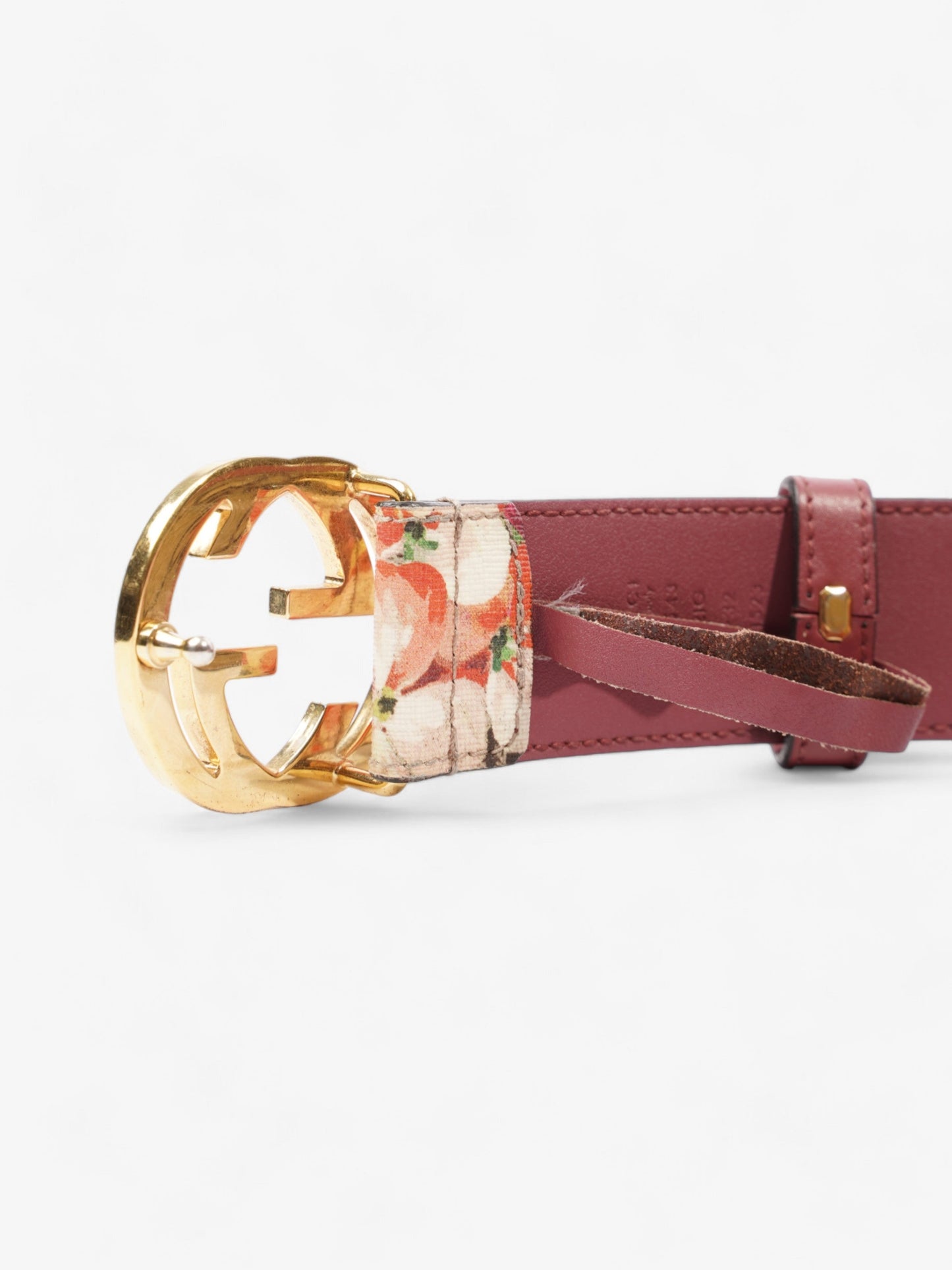 Gucci Interlocking G Belt GG Supreme Floral Coated Canvas 80cm 32"