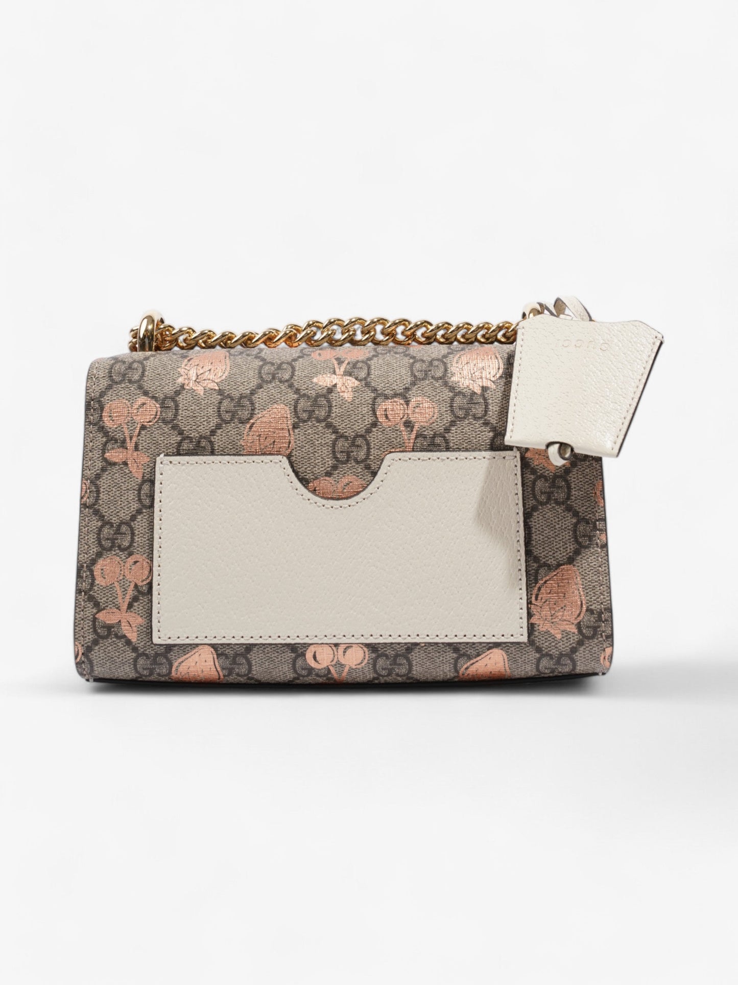 Gucci Padlock Berry Shoulder Bag GG Supreme / Rose Gold Canvas Small