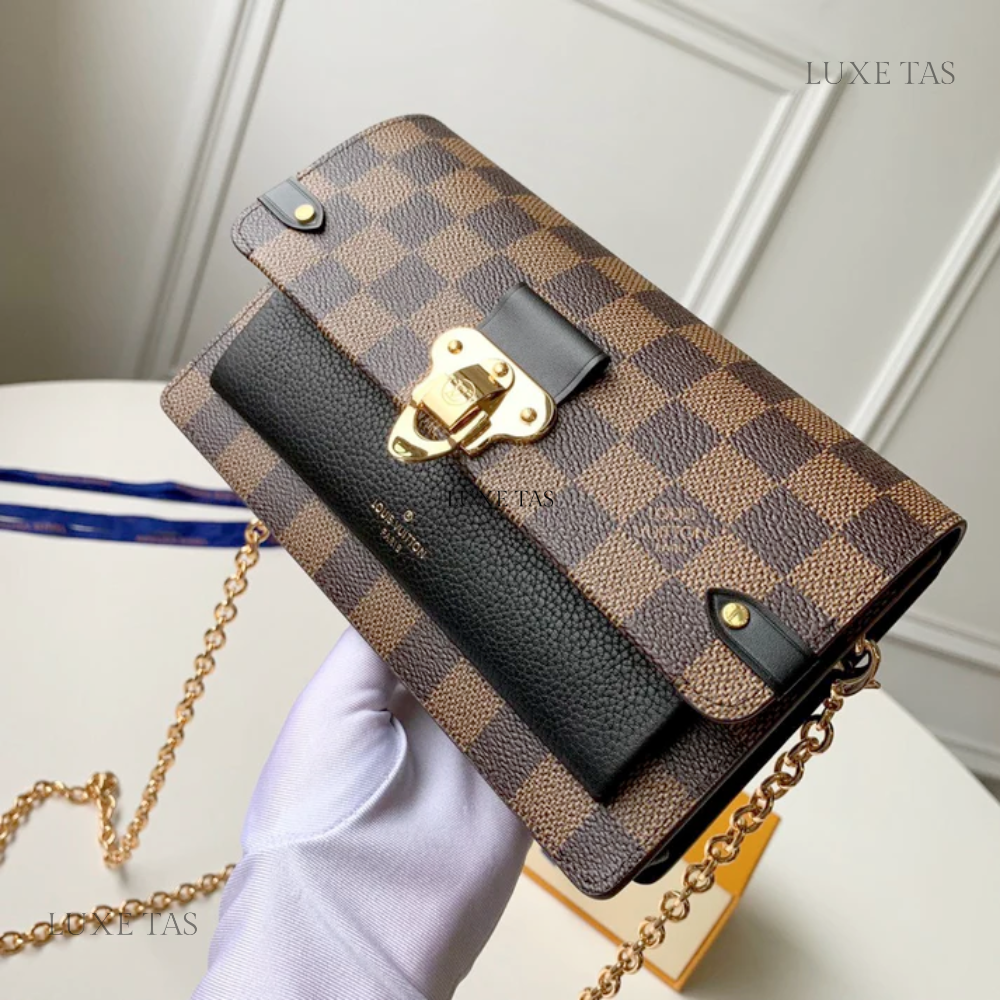 Vavin PM Damier Ebene Leather Crossbody Bag for Women